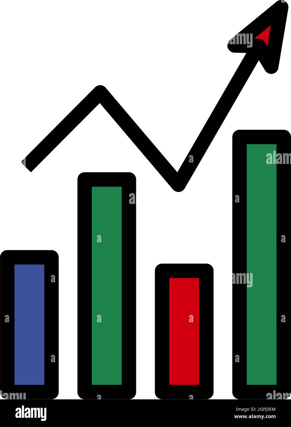 Analytics Chart Icon Stock Vector