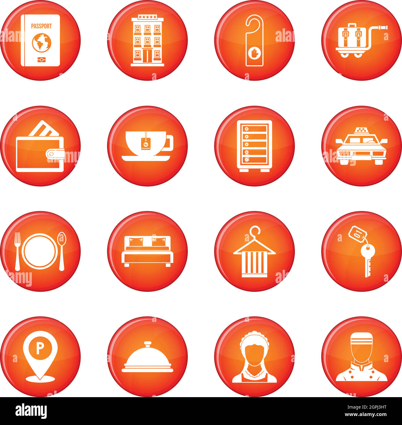 Hotel icons vector set Stock Vector