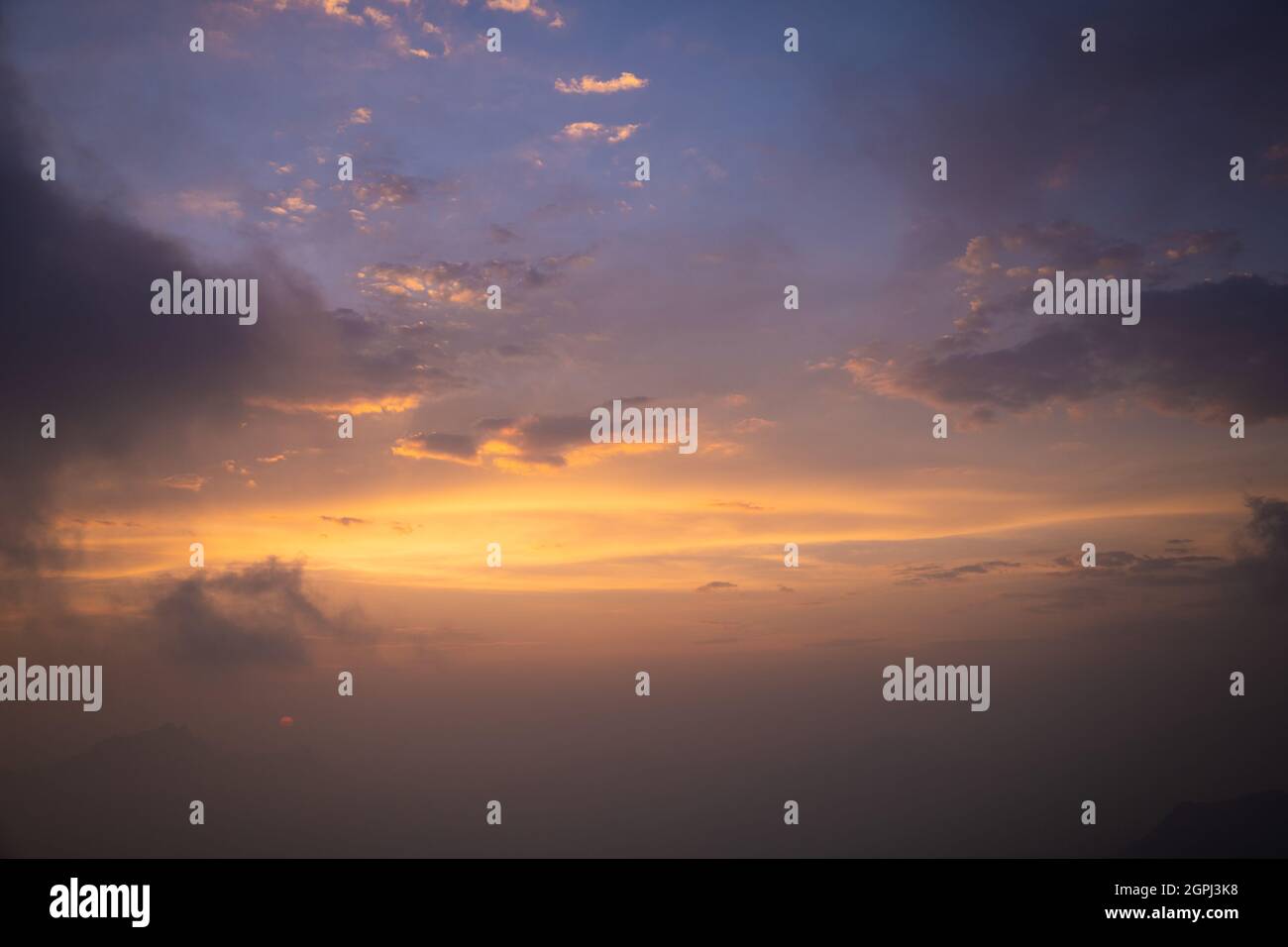 Beautiful sky evening beauty and Clouds at sunset , Panoramic scene ...