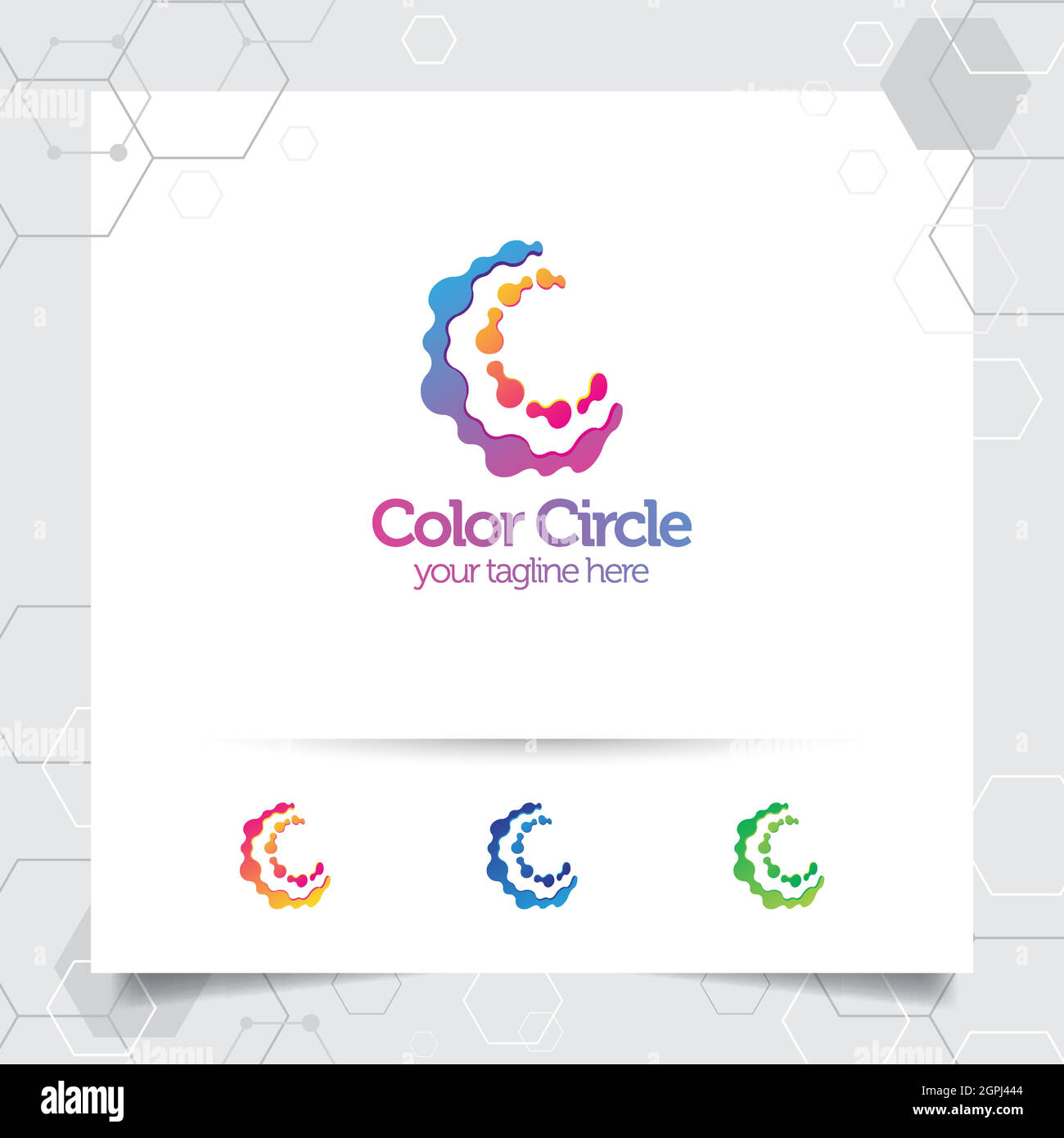 Digital logo letter C design vector with modern colorful pixel for ...