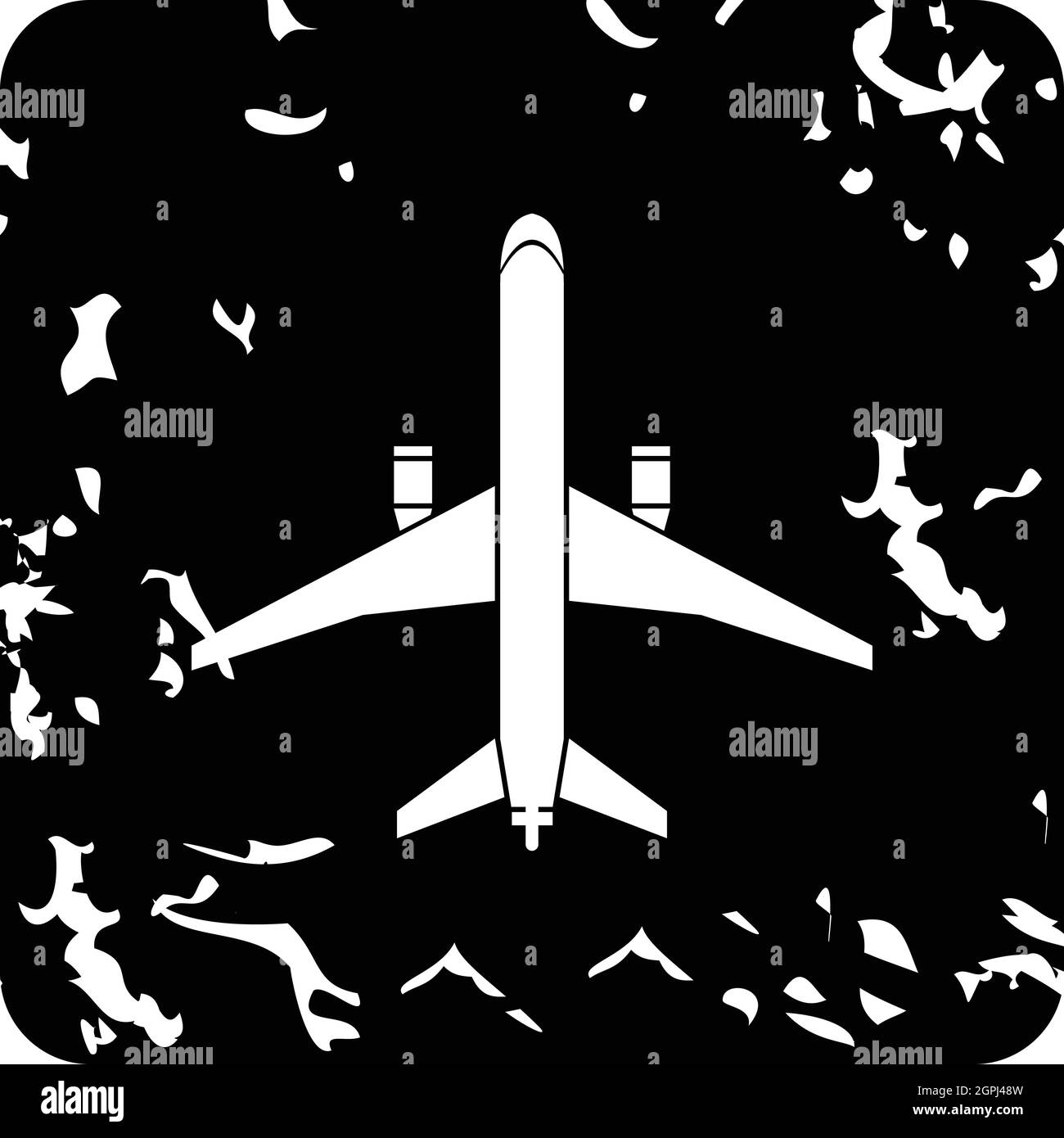 Plane icon Black and White Stock Photos & Images - Alamy