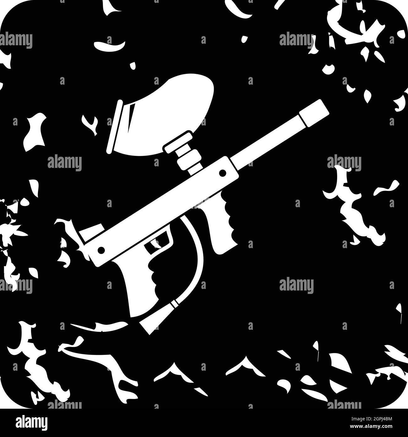 Gun for paintball icon, grunge style Stock Vector Image & Art - Alamy