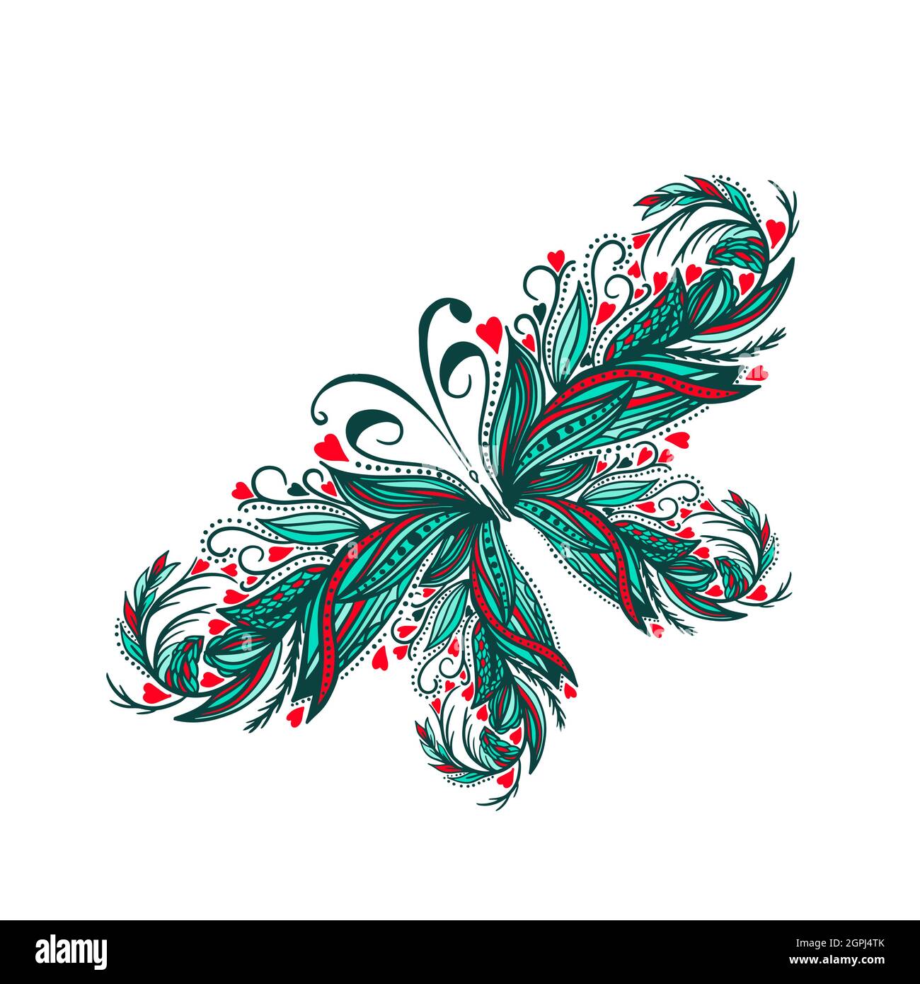 Graphic beautiful abstract butterfly. Vector illustration Stock Vector ...