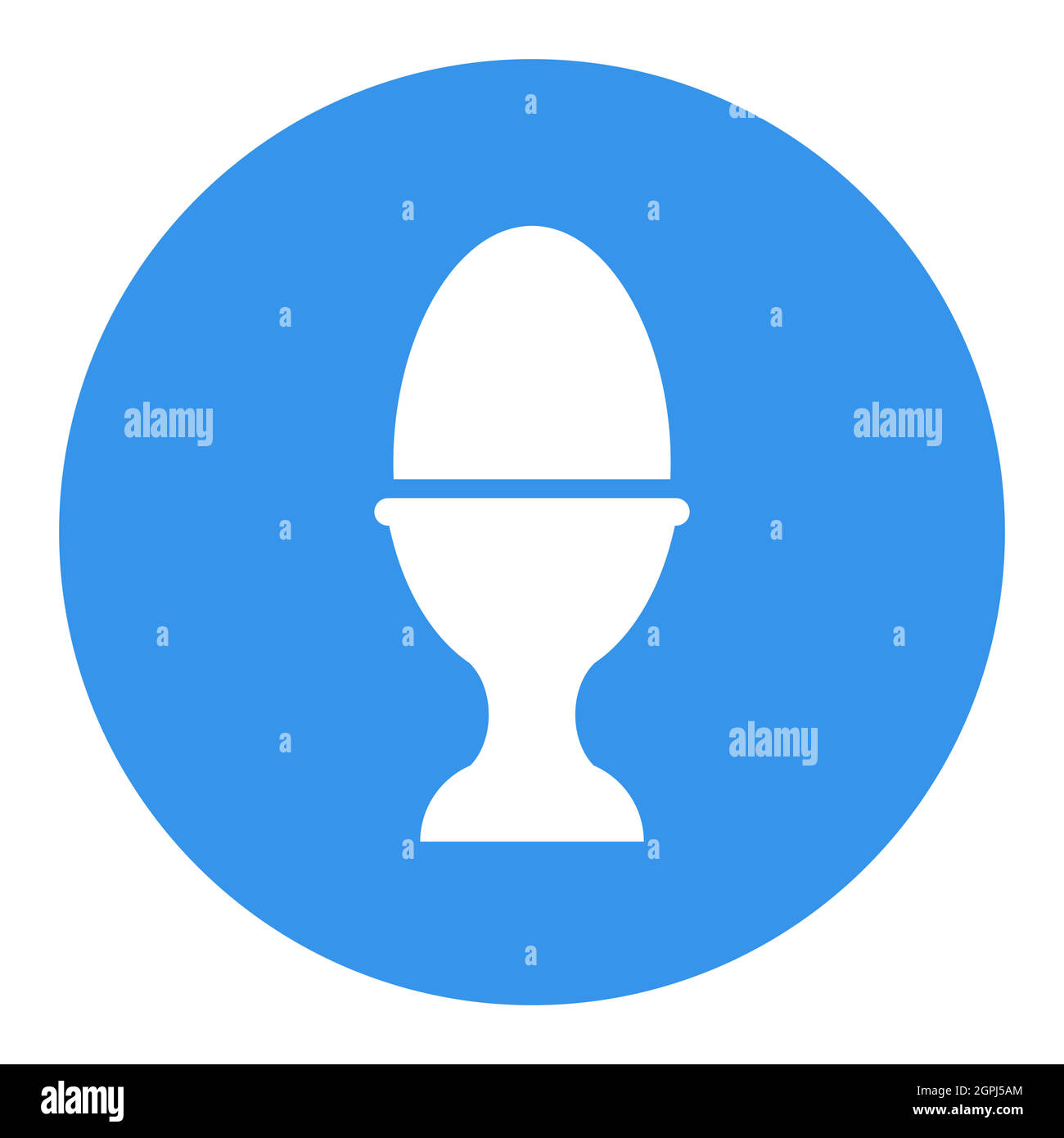 Soft boiled egg in an egg cup vector white glyph icon Stock Vector
