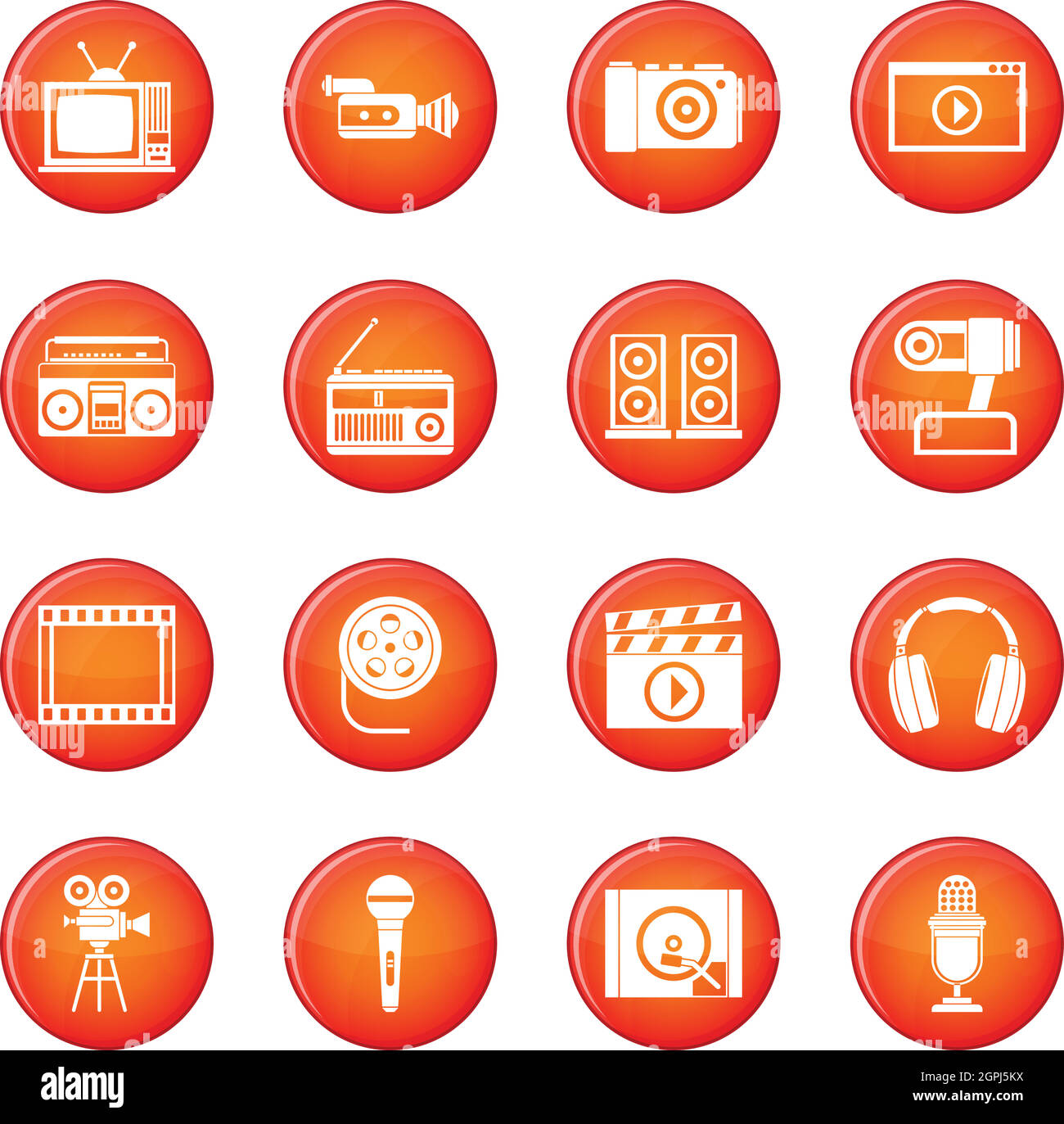 Audio and video icons vector set Stock Vector Image & Art - Alamy