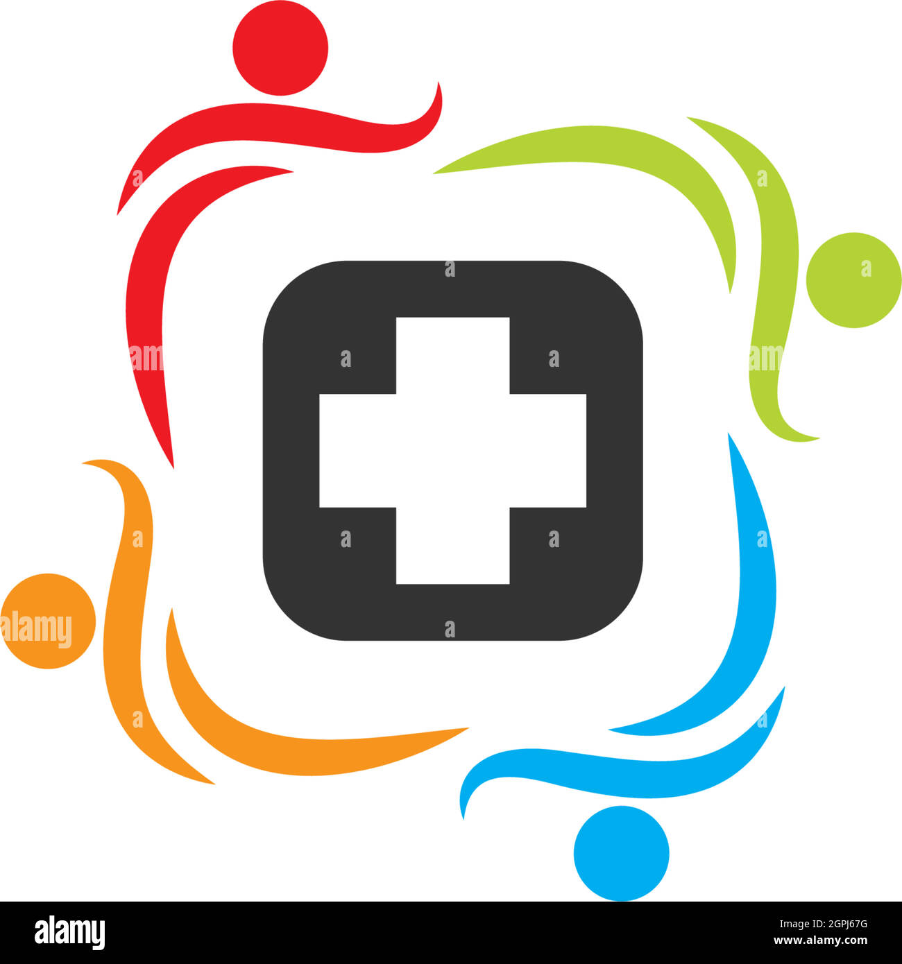 Community care, teamwork concept Logo Stock Vector