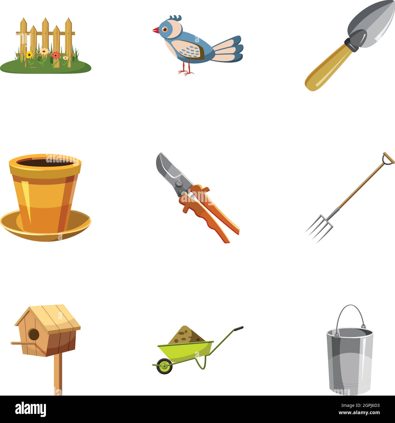 Farm icons set, cartoon style Stock Vector Image & Art - Alamy