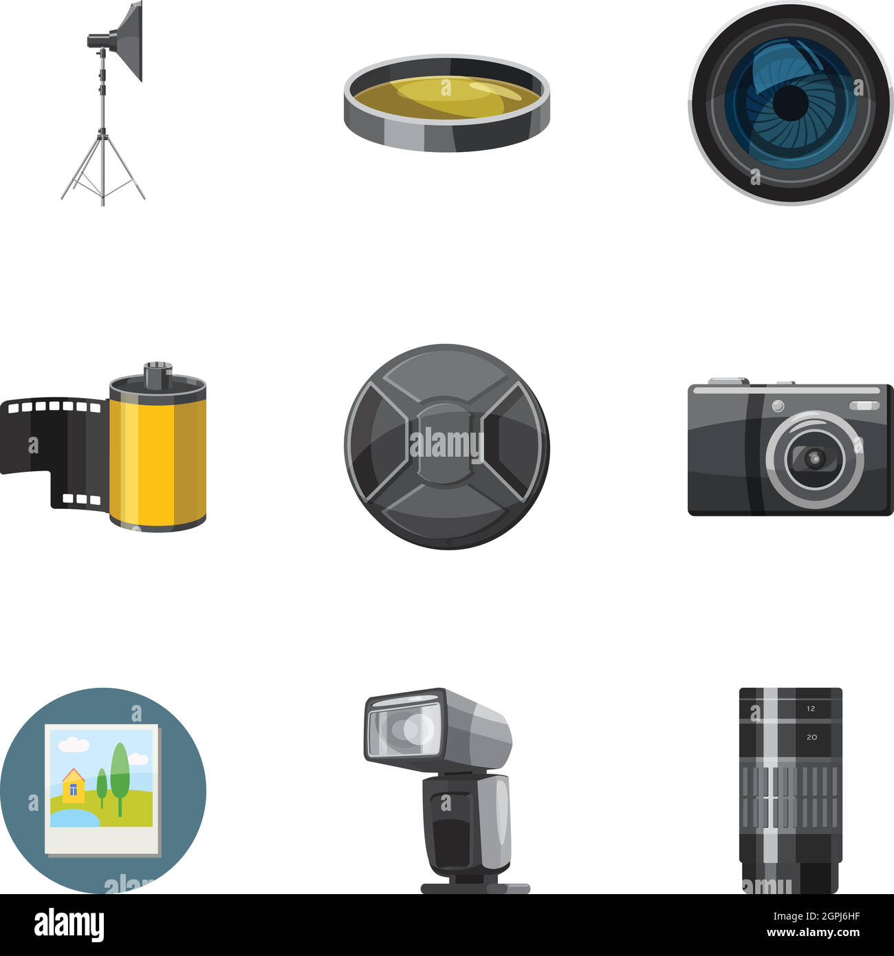 Photographing icons set, cartoon style Stock Vector Image & Art - Alamy