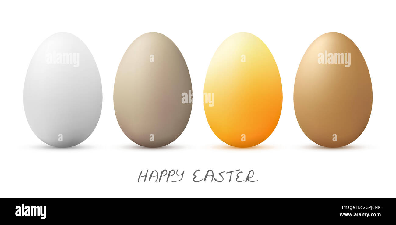 Happy Easter eggs colored Stock Vector