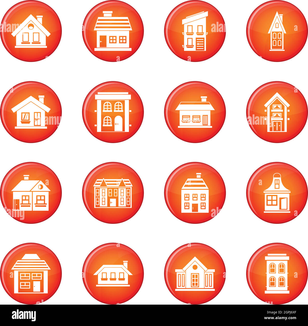 House icons vector set Stock Vector