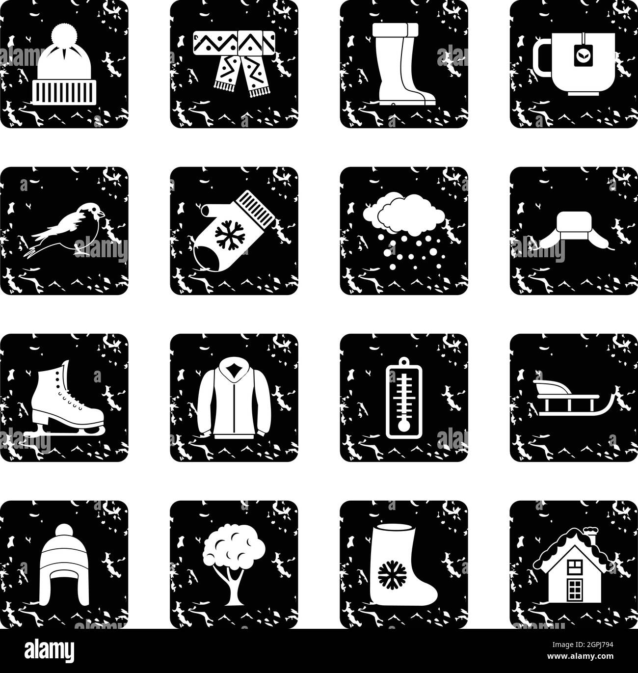 Winter season icons set Stock Vector Images Alamy