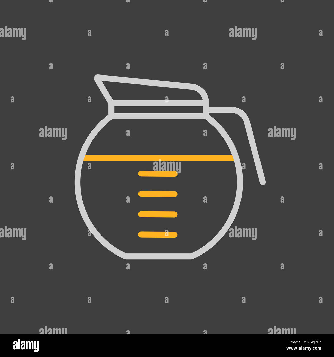 Coffee maker vector icon. Kitchen appliance Stock Vector
