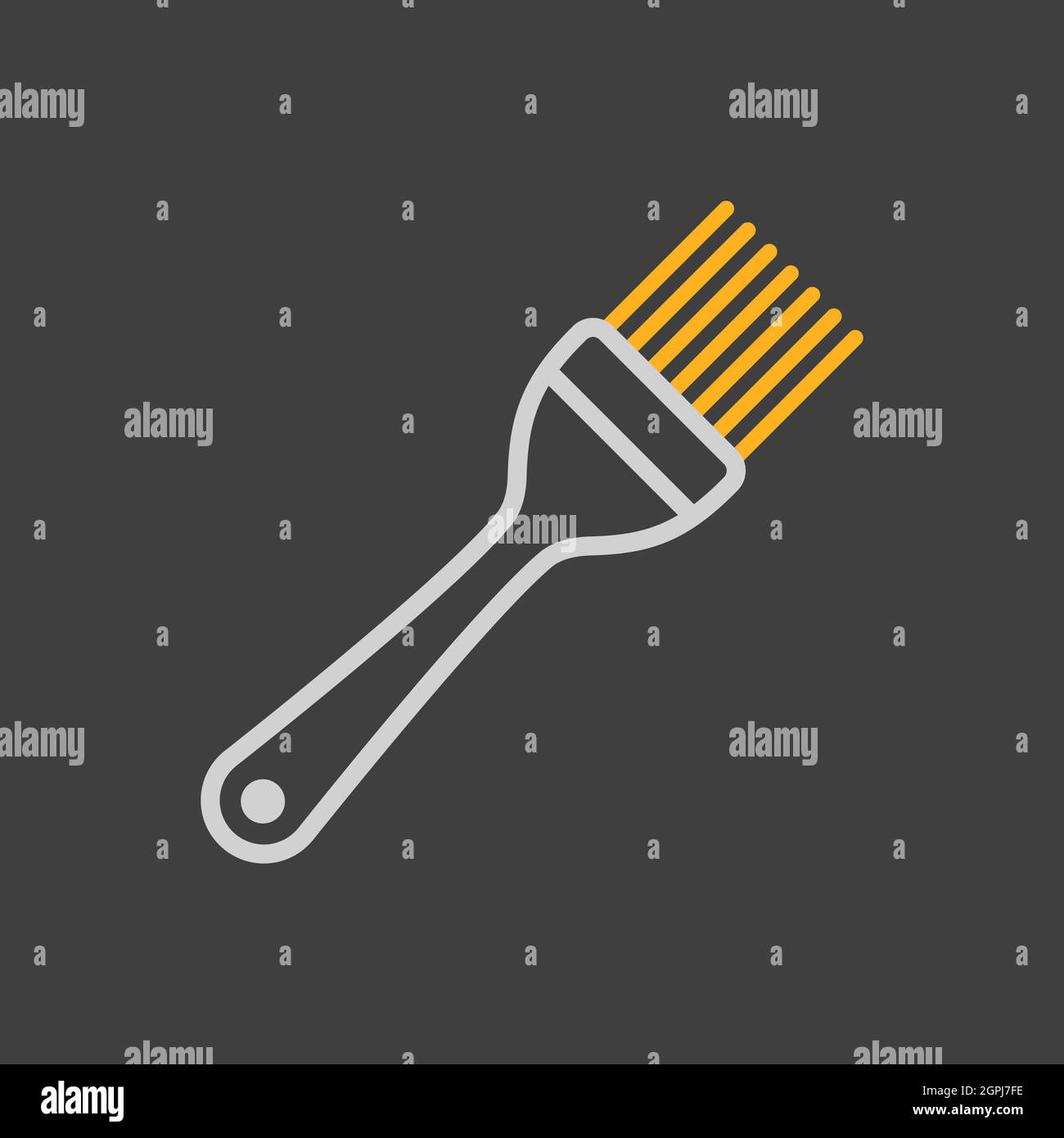 Silicone cooking brush vector icon Stock Vector
