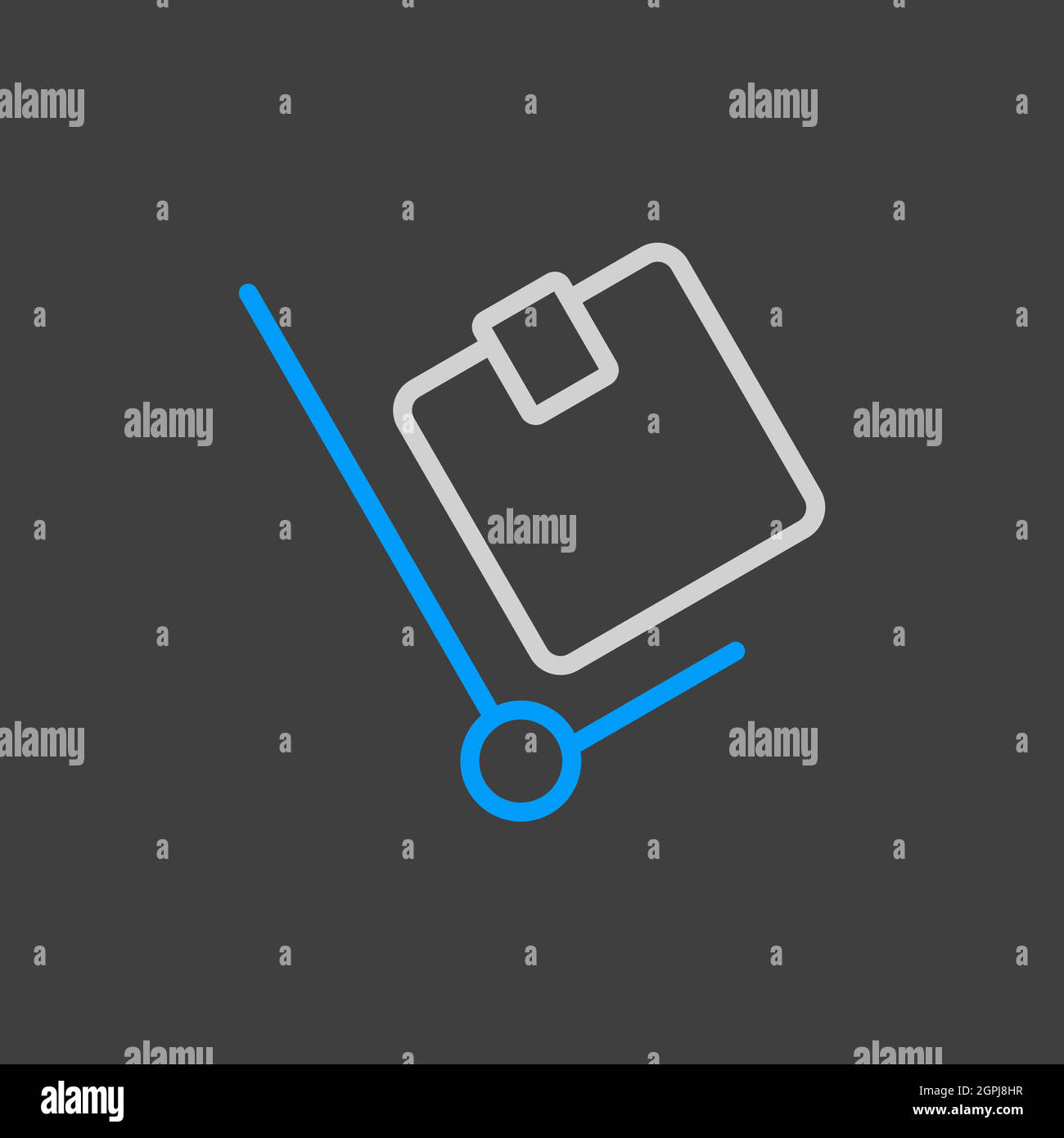 Hand truck vector flat icon Stock Vector