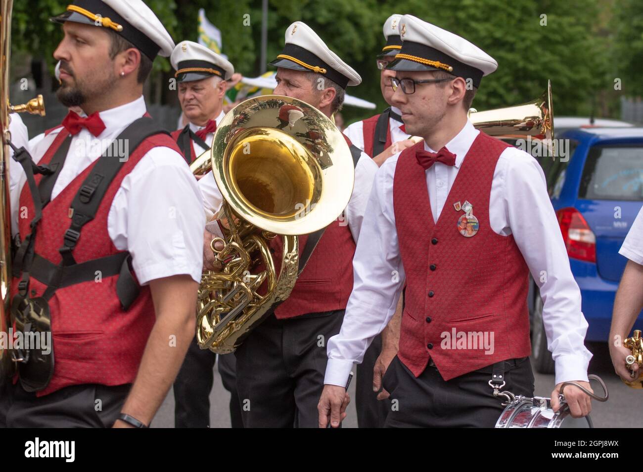 Aachen Eilendorf: 19.05.2019 — Der Instrumentalverein Eilendorf 1869 e.V. (IVE) feiert ein  sein Jubiläum und richtet dabei das Musikfest aus Stock Photo