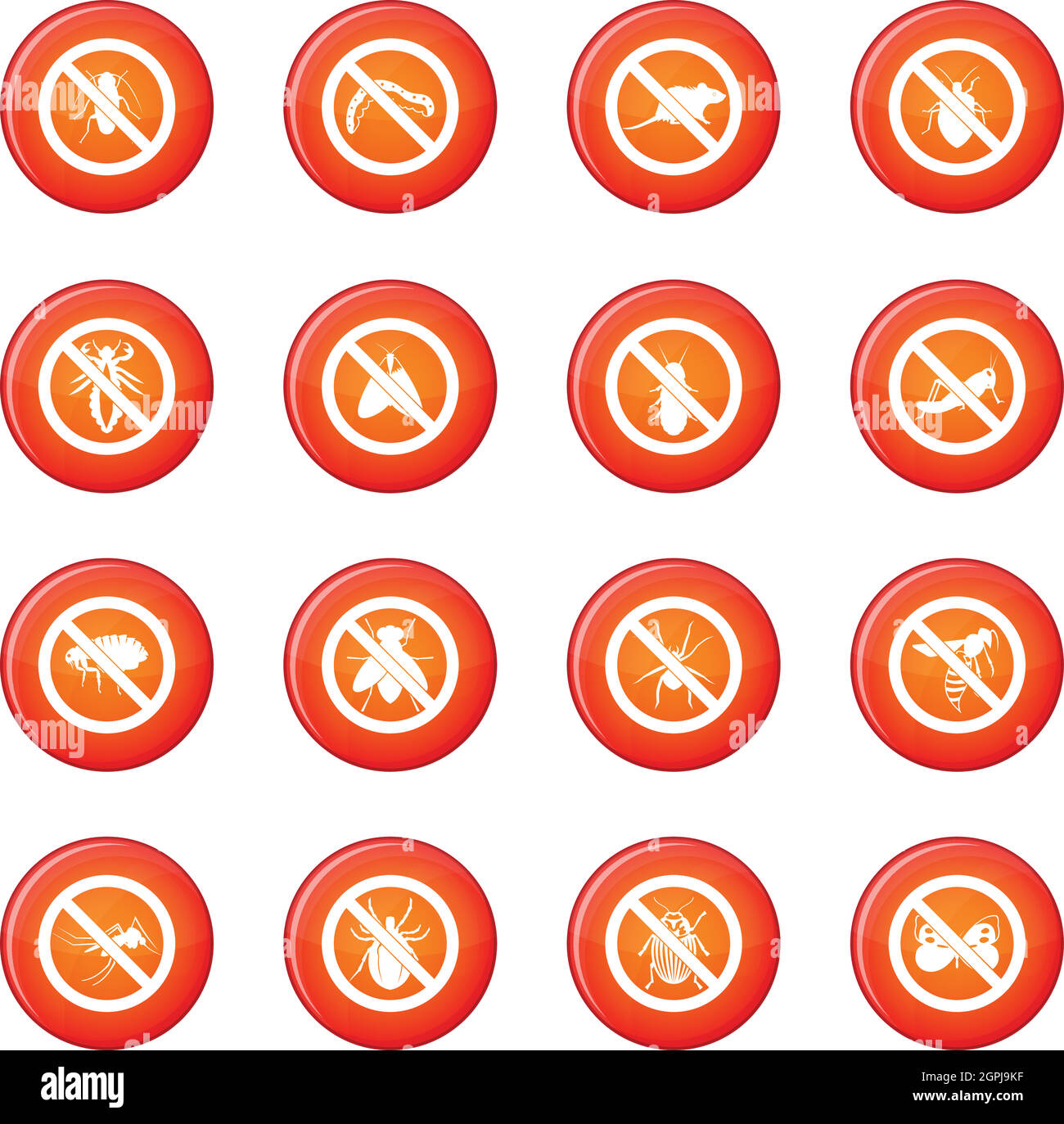 No insect sign icons vector set Stock Vector Image & Art - Alamy