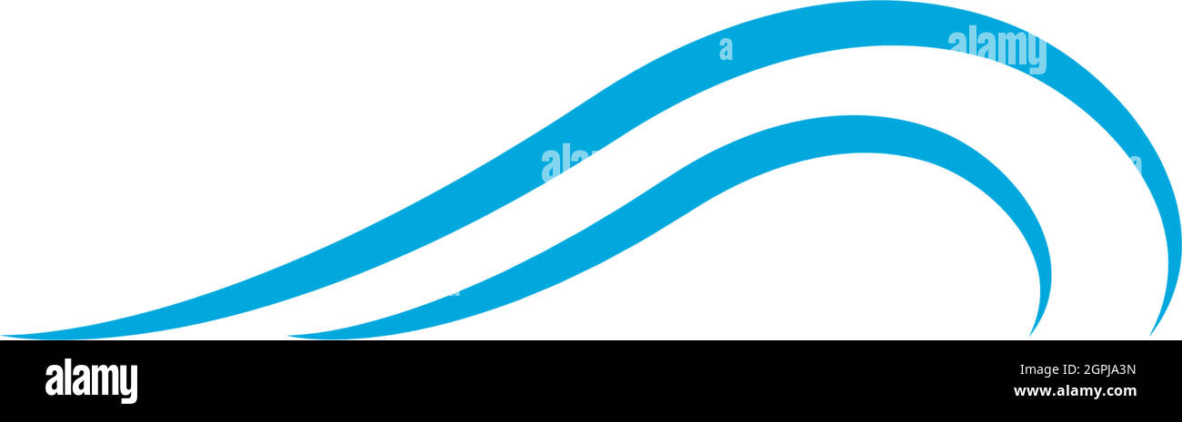 Wave icon logo vector Stock Vector