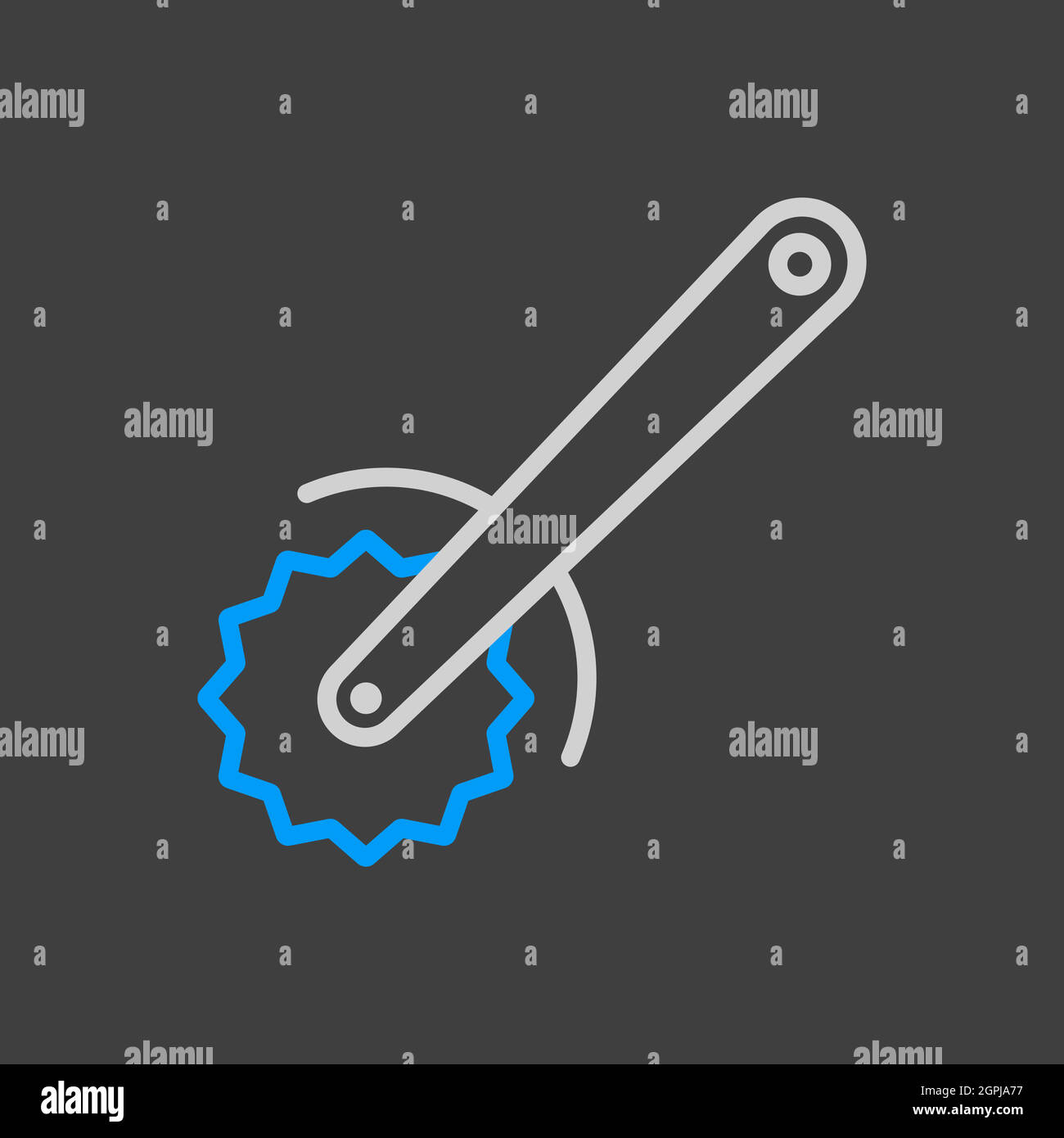 Pizza knife vector icon. Kitchen appliance Stock Vector