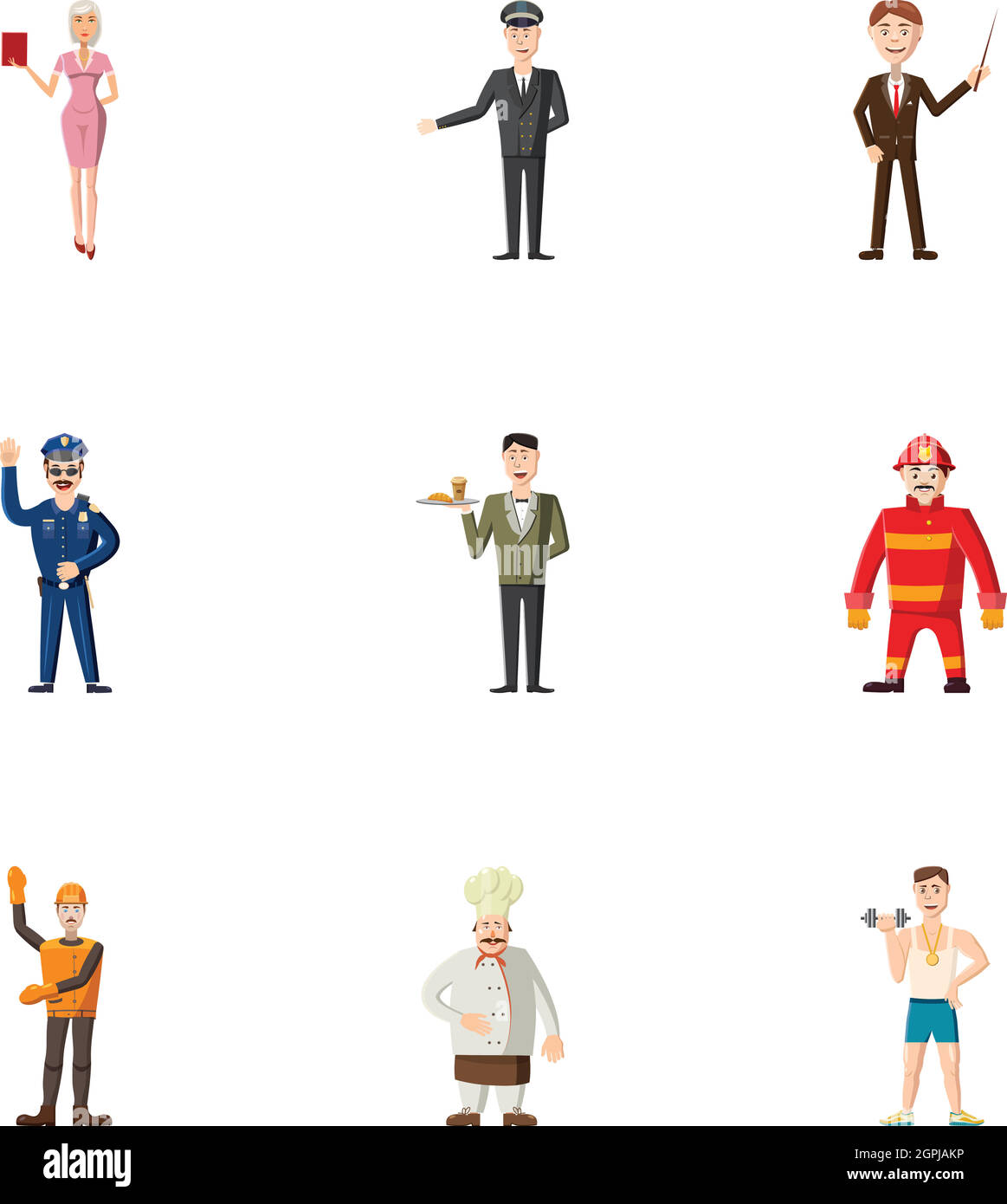 Profession icons set, cartoon style Stock Vector Image & Art - Alamy