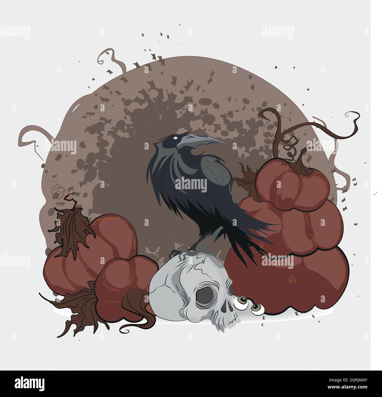 Vector Halloween cover website with space for text Stock Vector