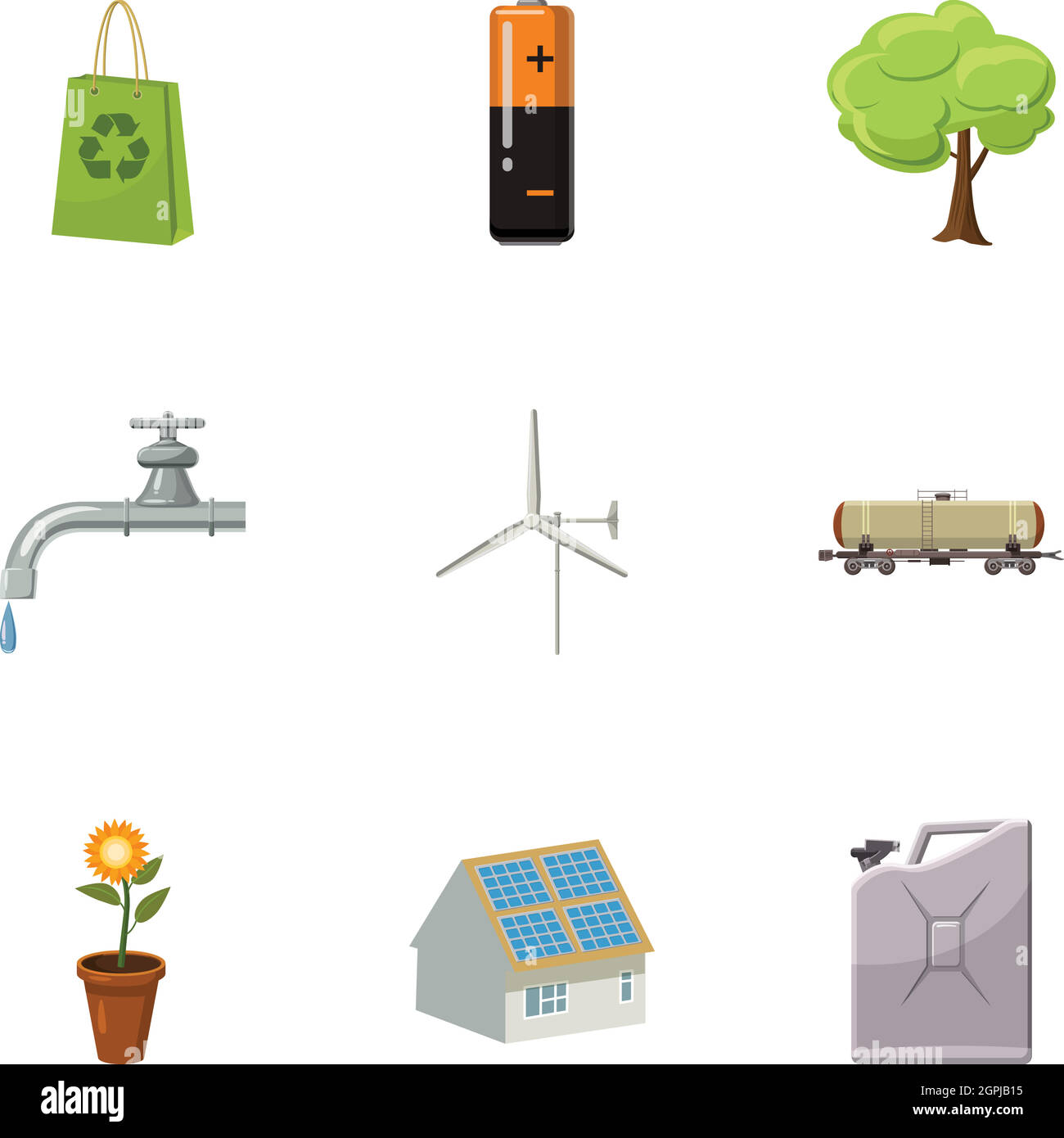 Environment icons set, cartoon style Stock Vector Image & Art - Alamy