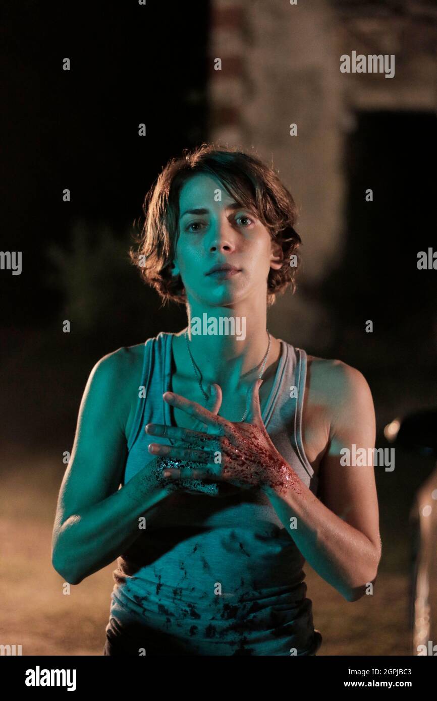 Woman Covered in blood Stock Photo Alamy