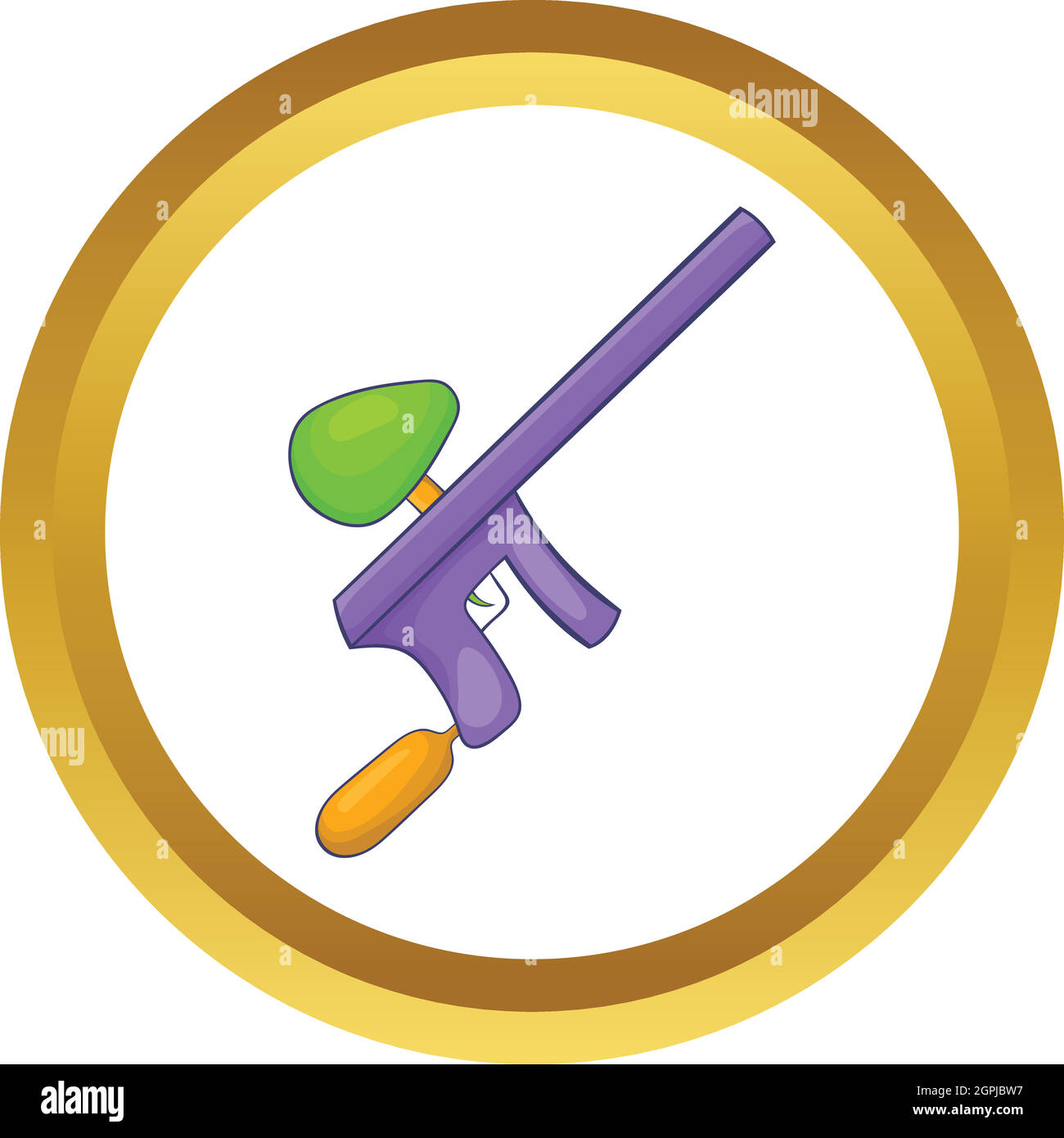 Paintball gun vector icon Stock Vector Image & Art Alamy