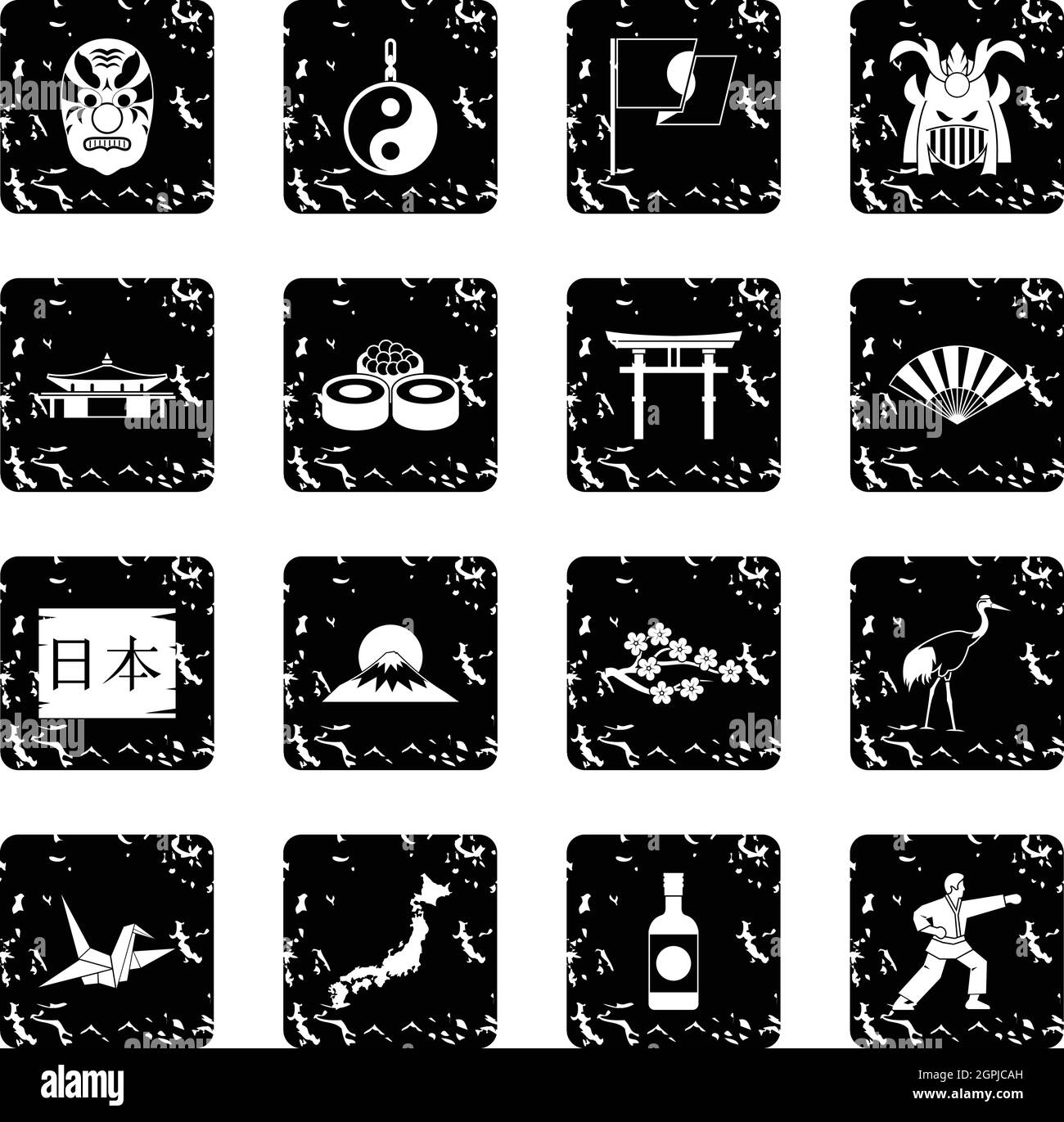 Japan icons set, simple style Stock Vector Image & Art - Alamy