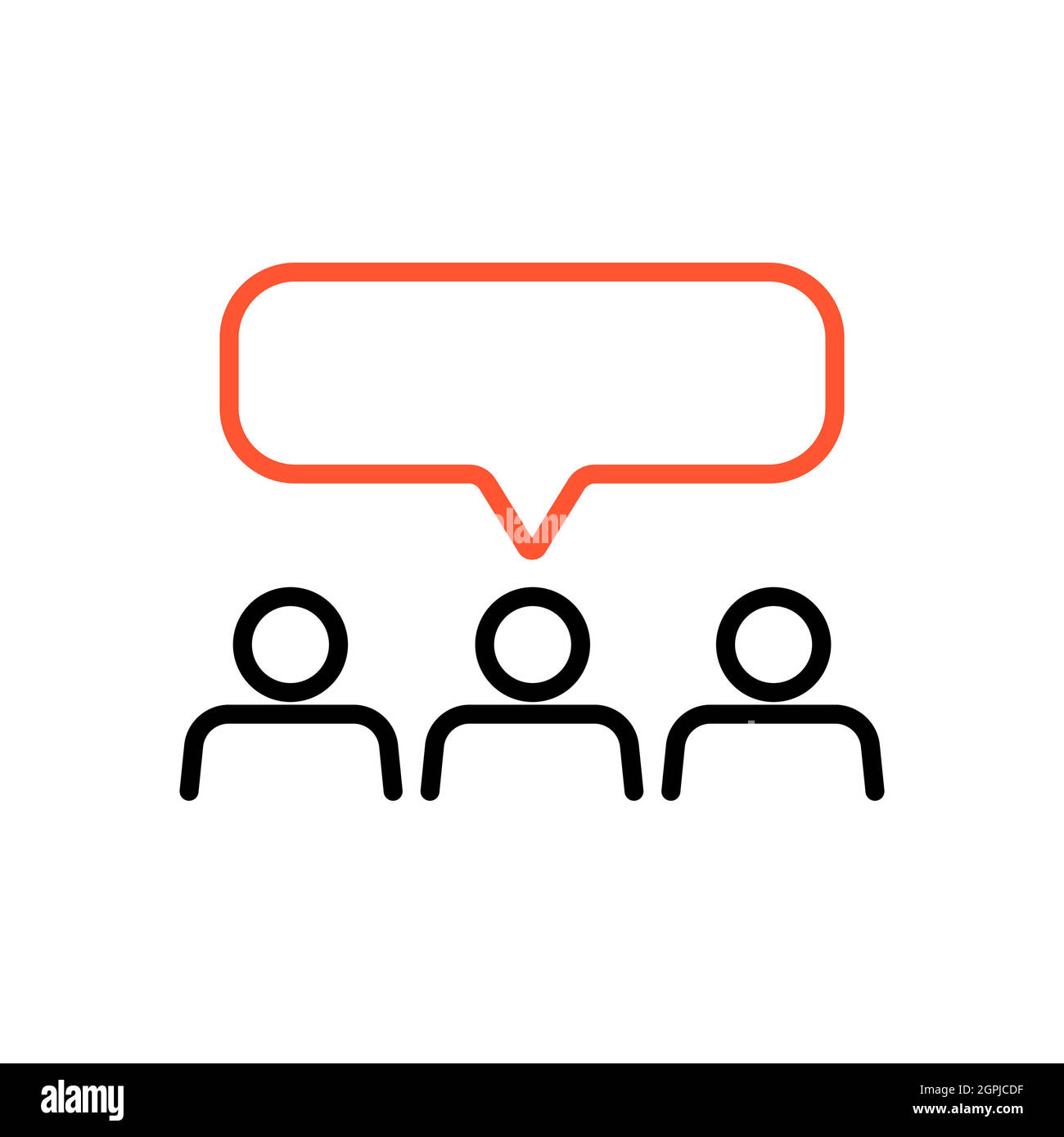 Crowd of people with text bubbles vector icon Stock Vector