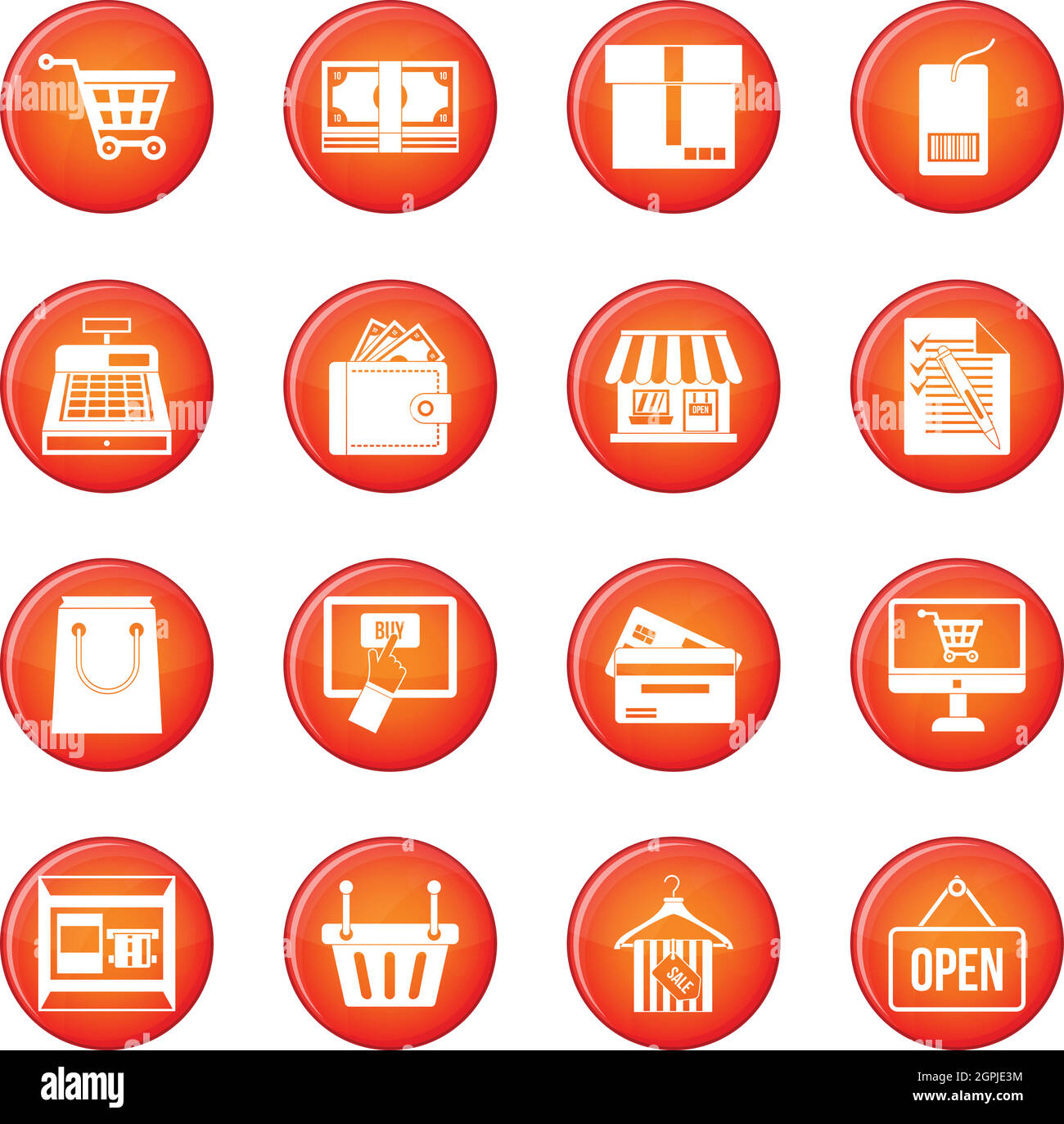 Shopping icons vector set Stock Vector