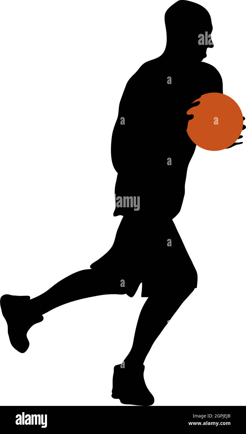 Basketball Player Silhouette Stock Vector