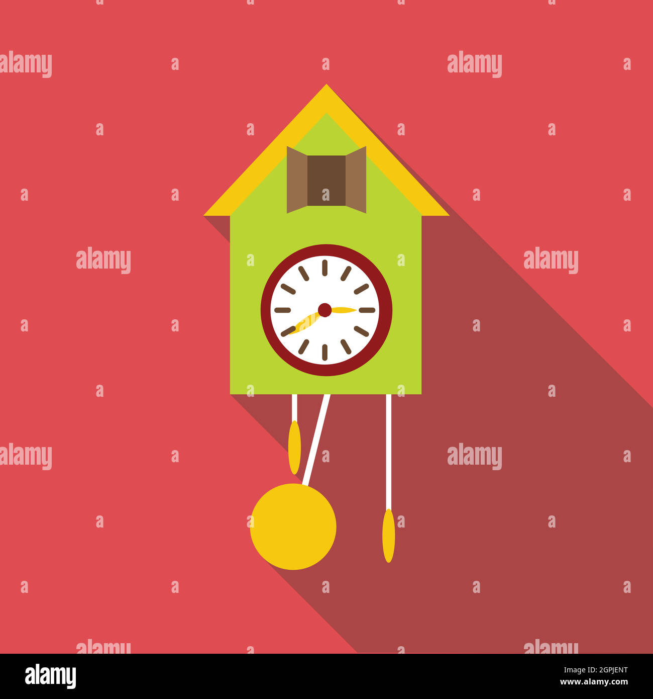 Cuckoo clock icon, flat style Stock Vector Image & Art Alamy