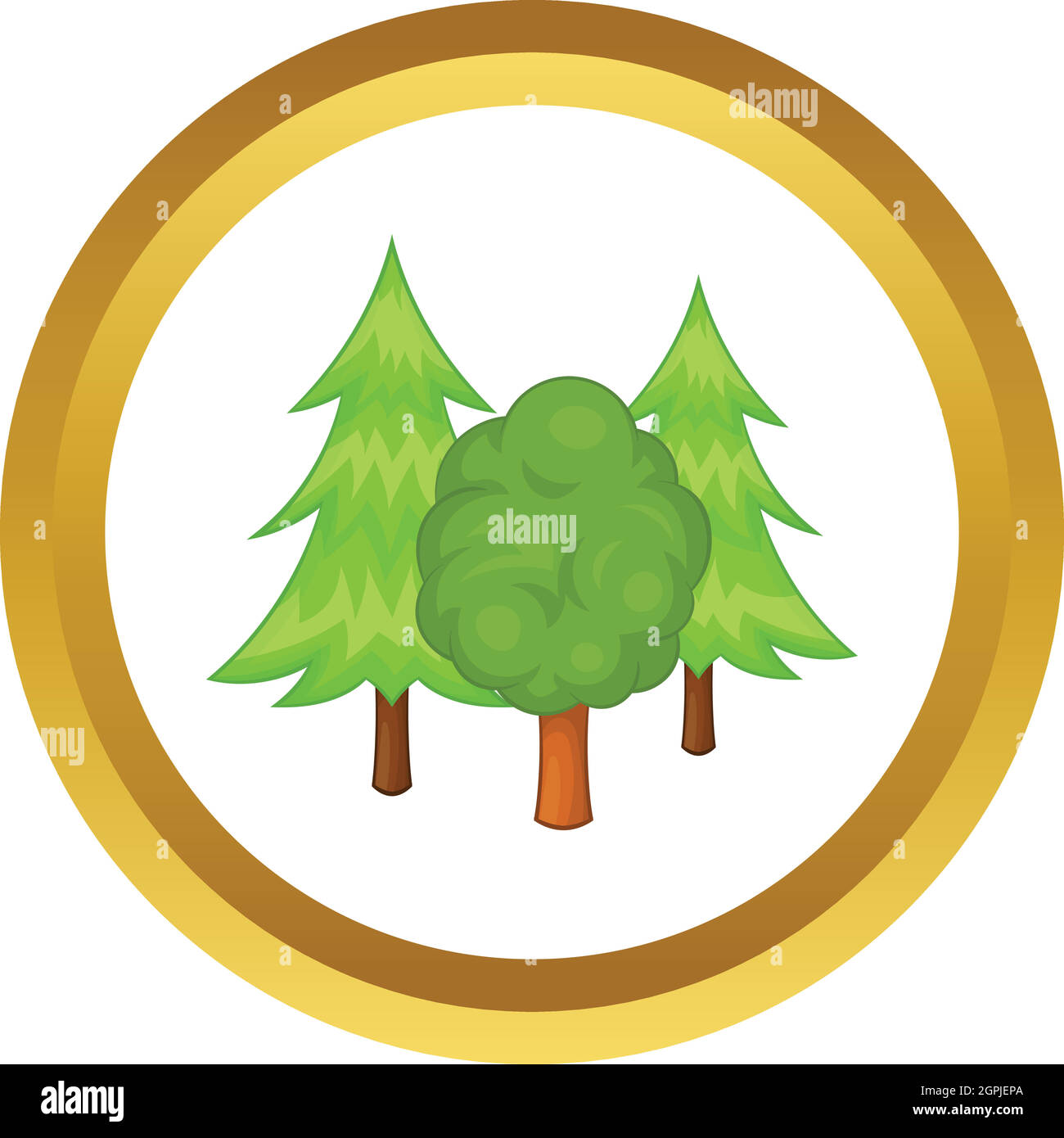 Forest trees vector icon Stock Vector
