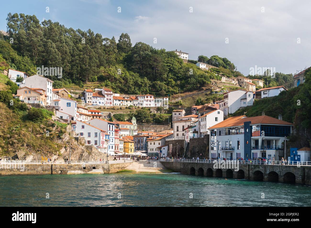 View of the small sea town of Cudillero, in Asturias (northern Spain) Stock Photo