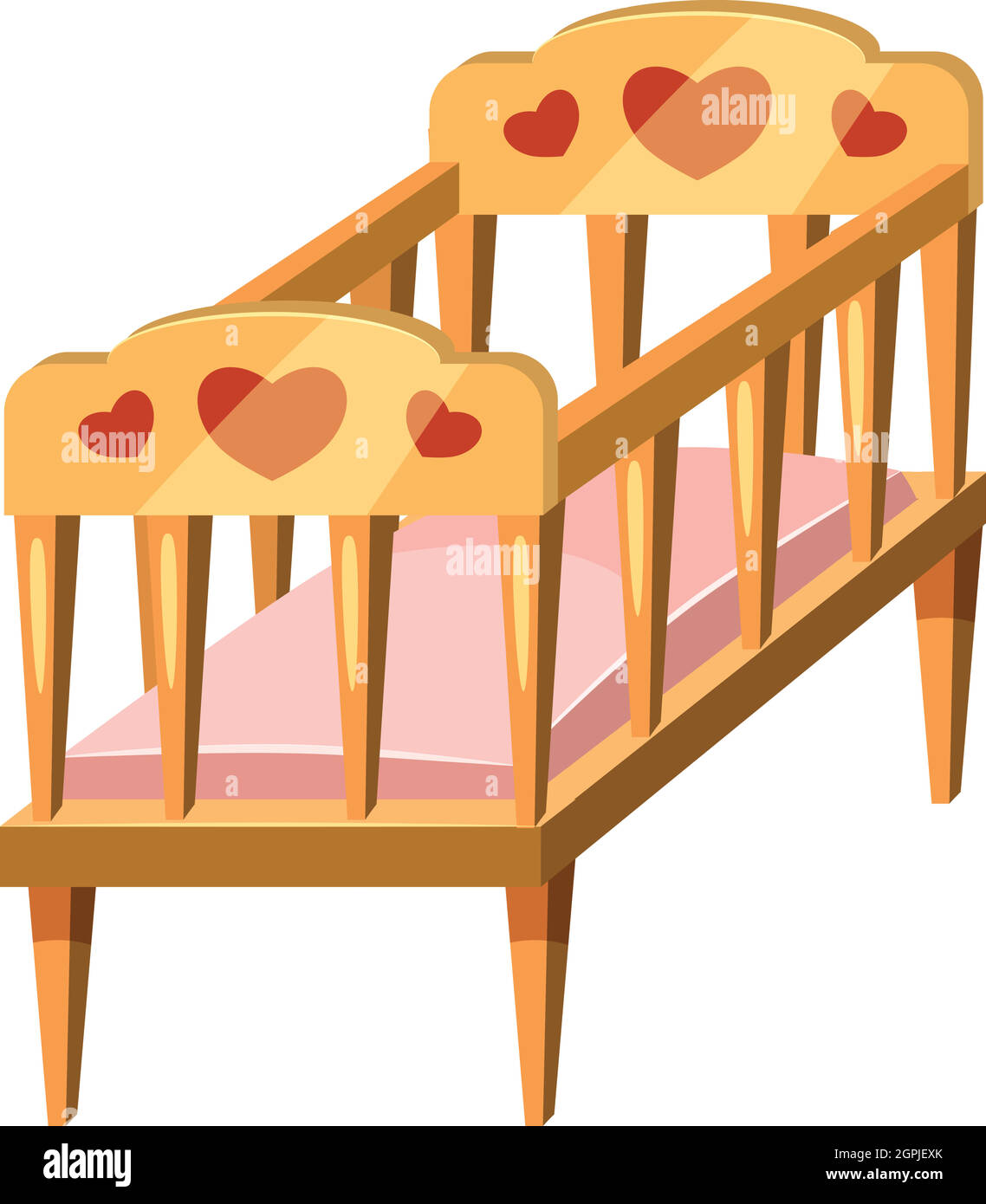 Baby bed icon, cartoon style Stock Vector Image & Art Alamy