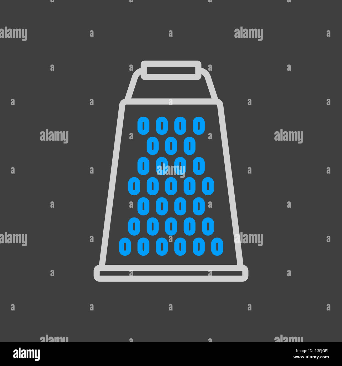 Grater vector icon. Kitchen appliance Stock Vector