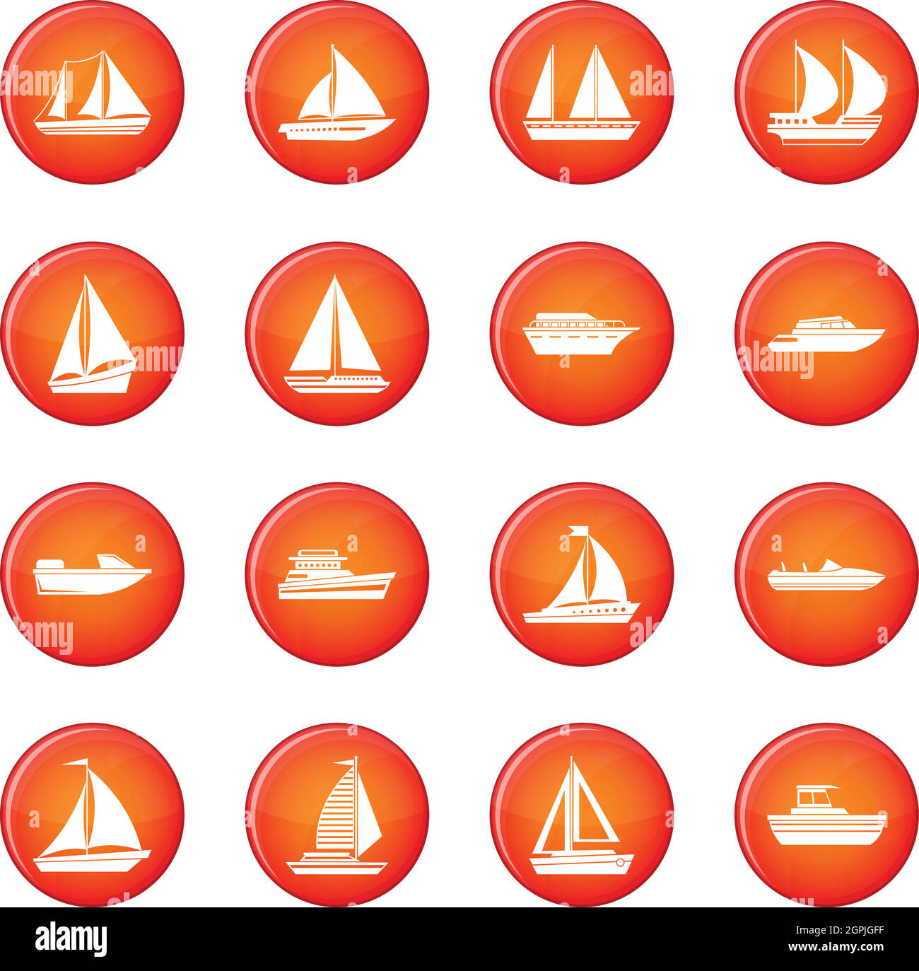 Boat icons vector set Stock Vector