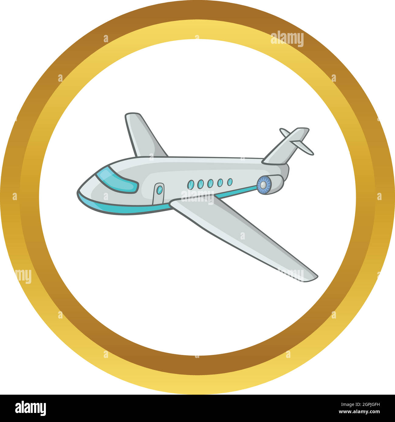Passenger airliner vector icon Stock Vector
