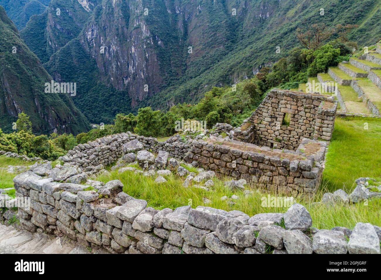 Preserved walls at Machu Picchu ruins, Peru Stock Photo - Alamy