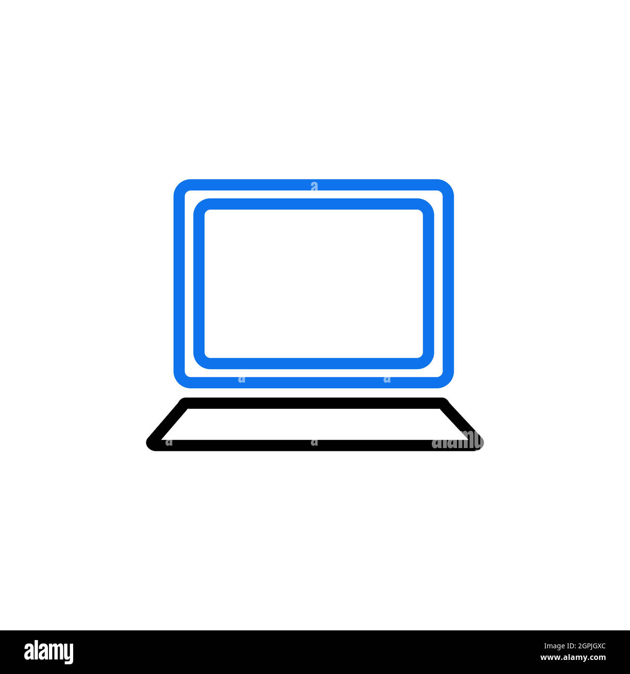 Laptop outline icon. Workspace sign Stock Vector