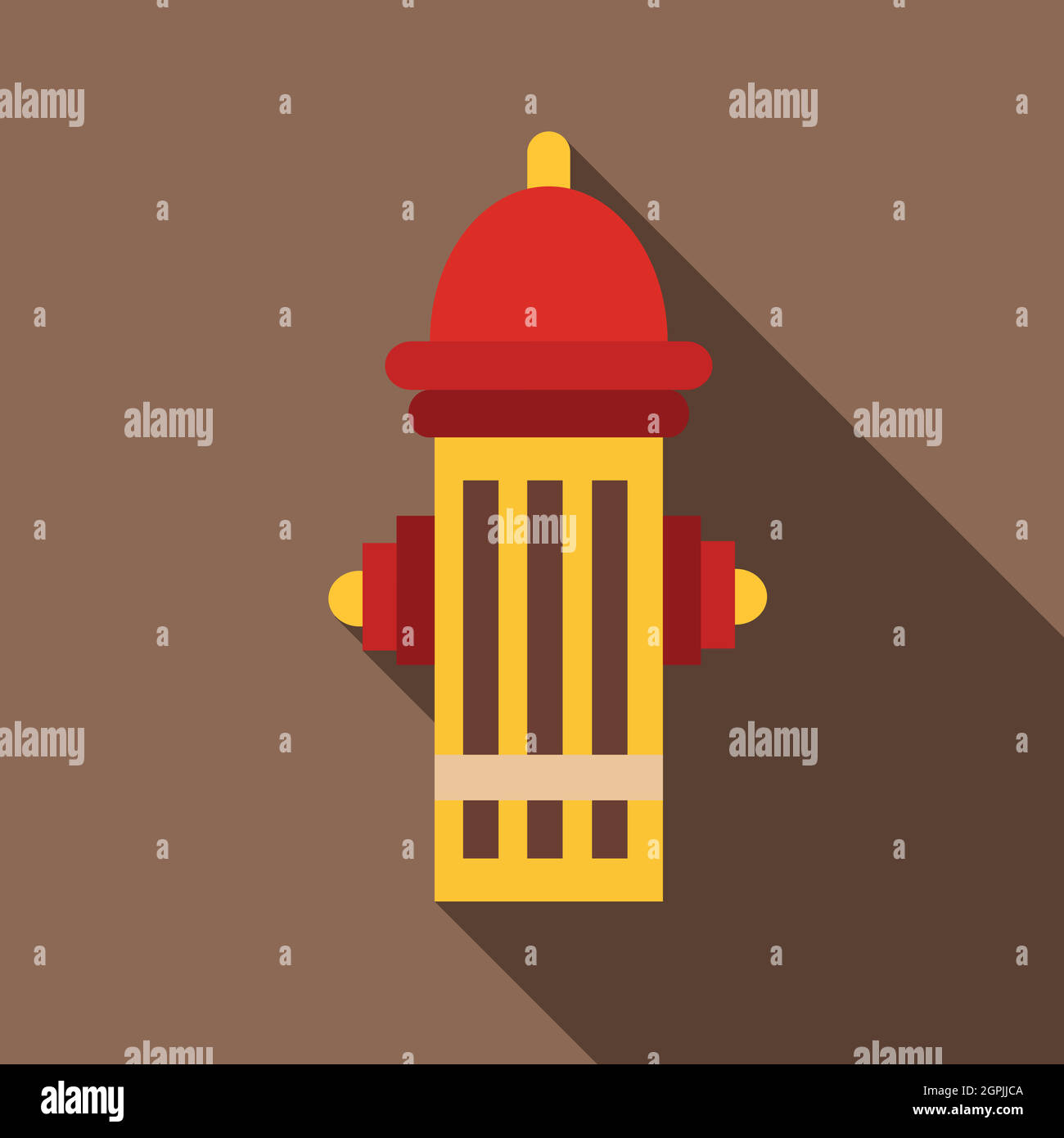 Fire hydrant icon, flat style Stock Vector