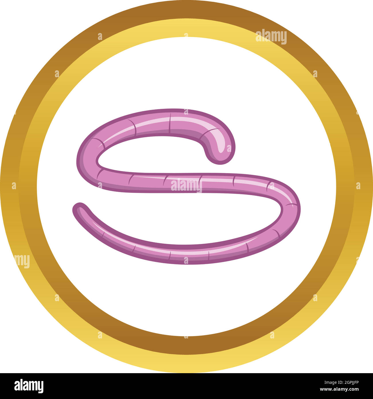 Roundworm vector icon Stock Vector