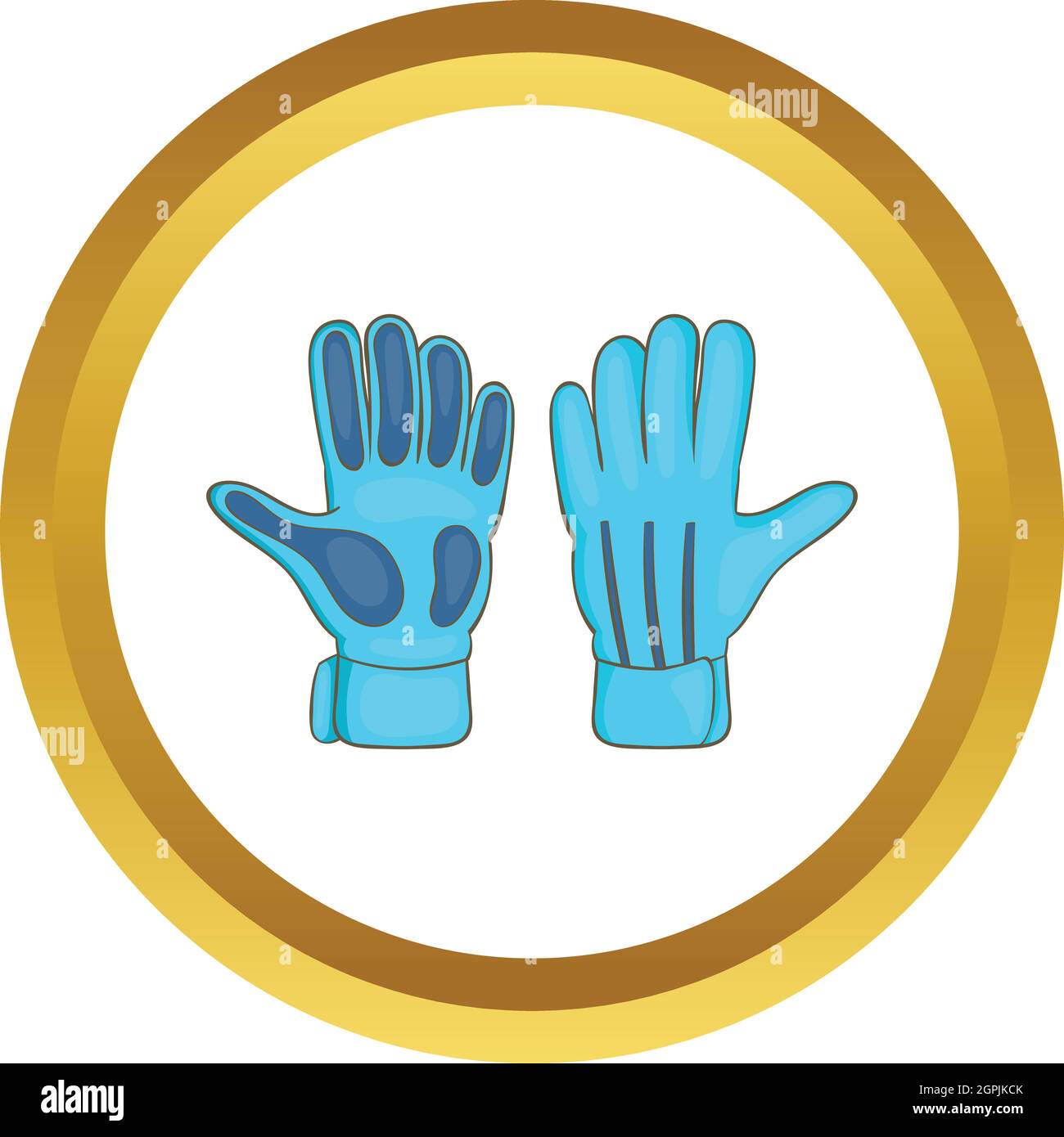 Blue rubber gloves icon isolated Stock Vector Images - Alamy