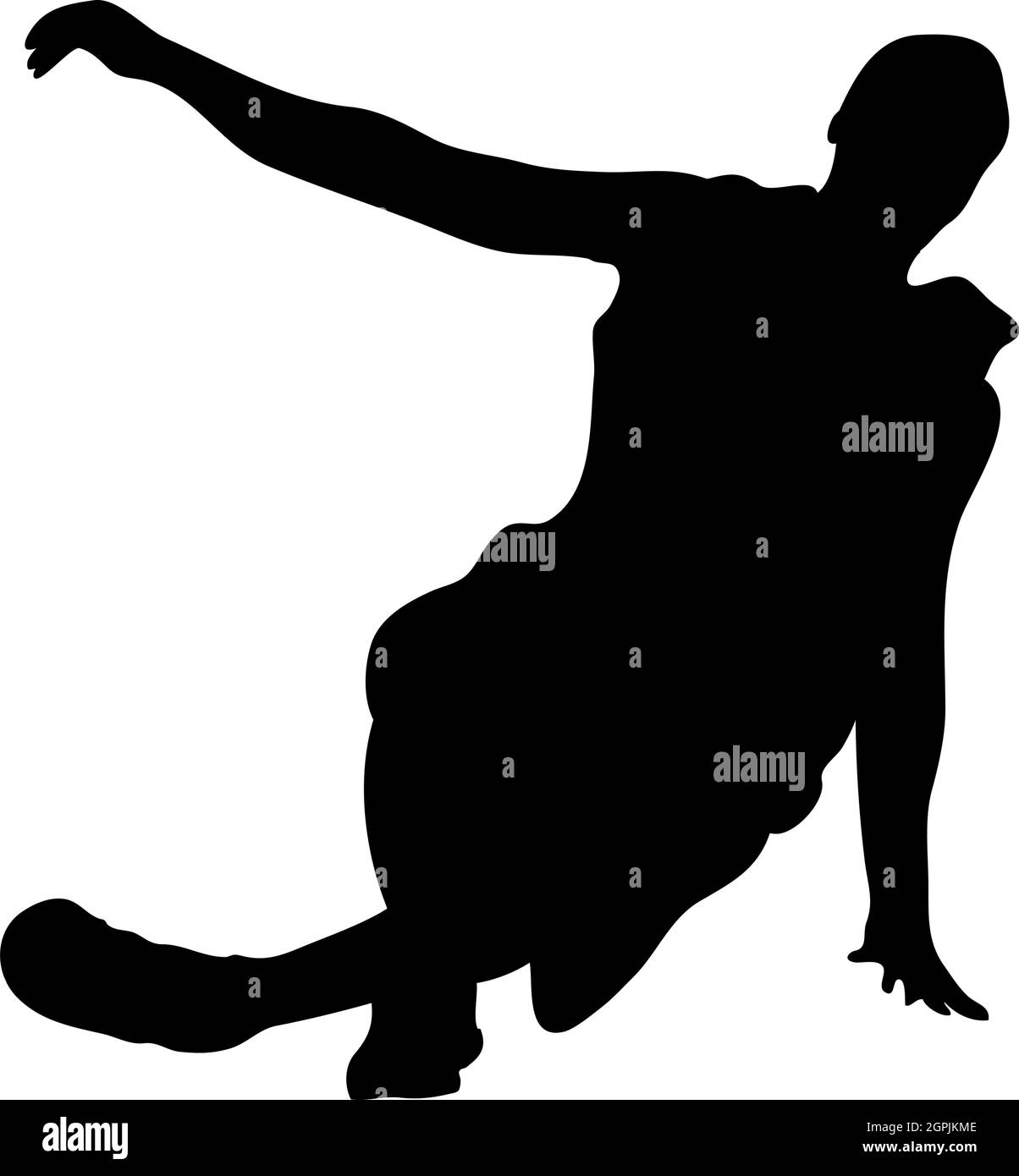 Hip Hop Dancer Silhouette Stock Vector