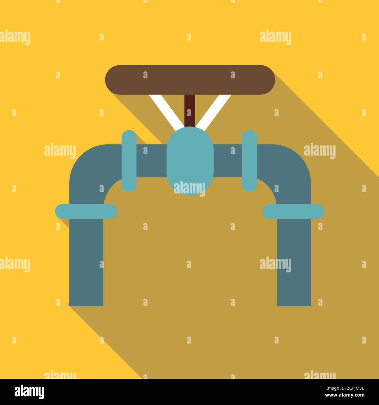 Pipe with valves icon, flat style Stock Vector Image & Art - Alamy