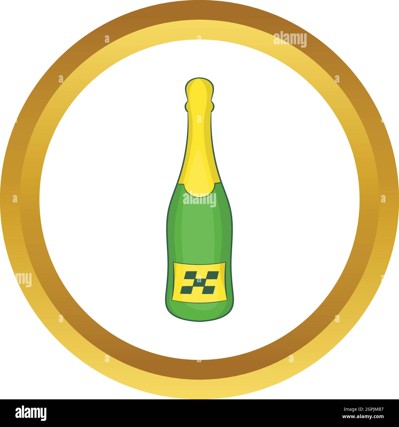 Bottle of champagne vector icon Stock Vector
