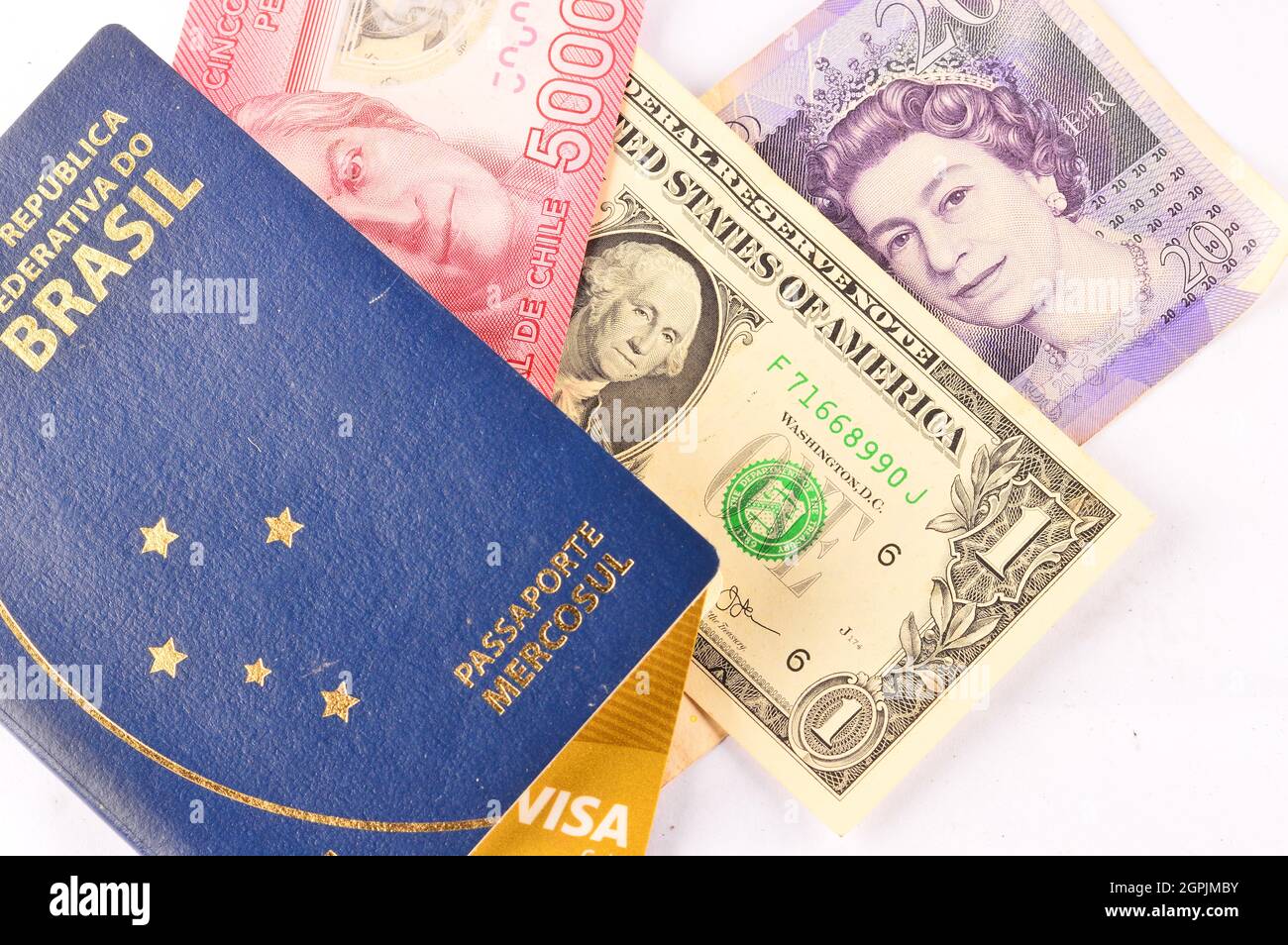 Travelling and exchange money photo concept Stock Photo