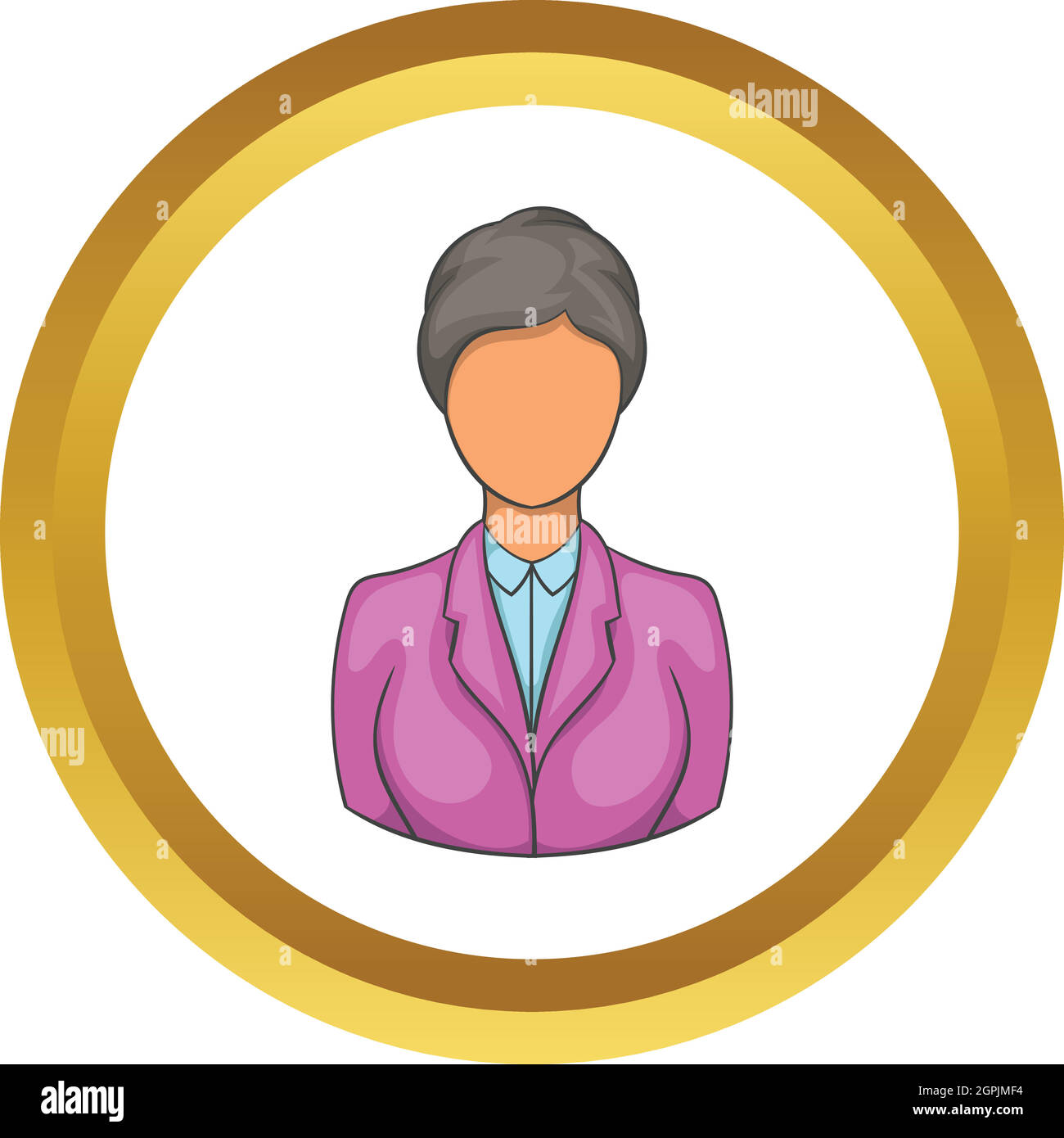 Woman receptionist at hotel vector icon Stock Vector