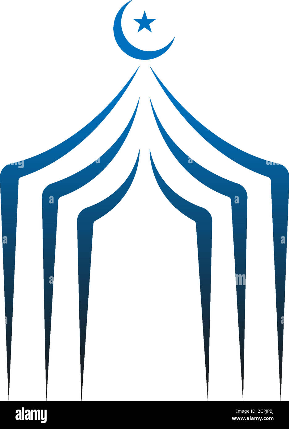 Islamic logo, Mosque icon design vector template Stock Vector