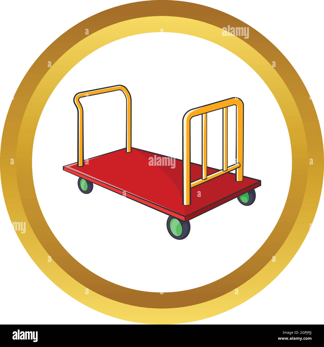 Baggage cart vector icon Stock Vector Image & Art - Alamy